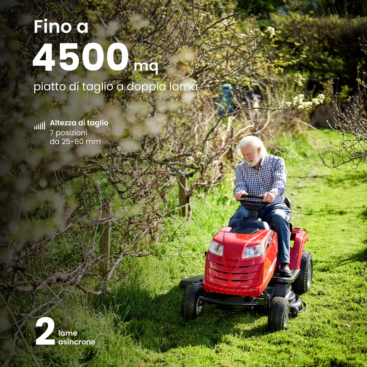 Mountfield Trattorino Da Giardino MTF 98M SD, 98 cm, 352 cc – Scarico Laterale, Kit Mulching E Gancio Traino Incl. – Prati Fino A 8.000 m²