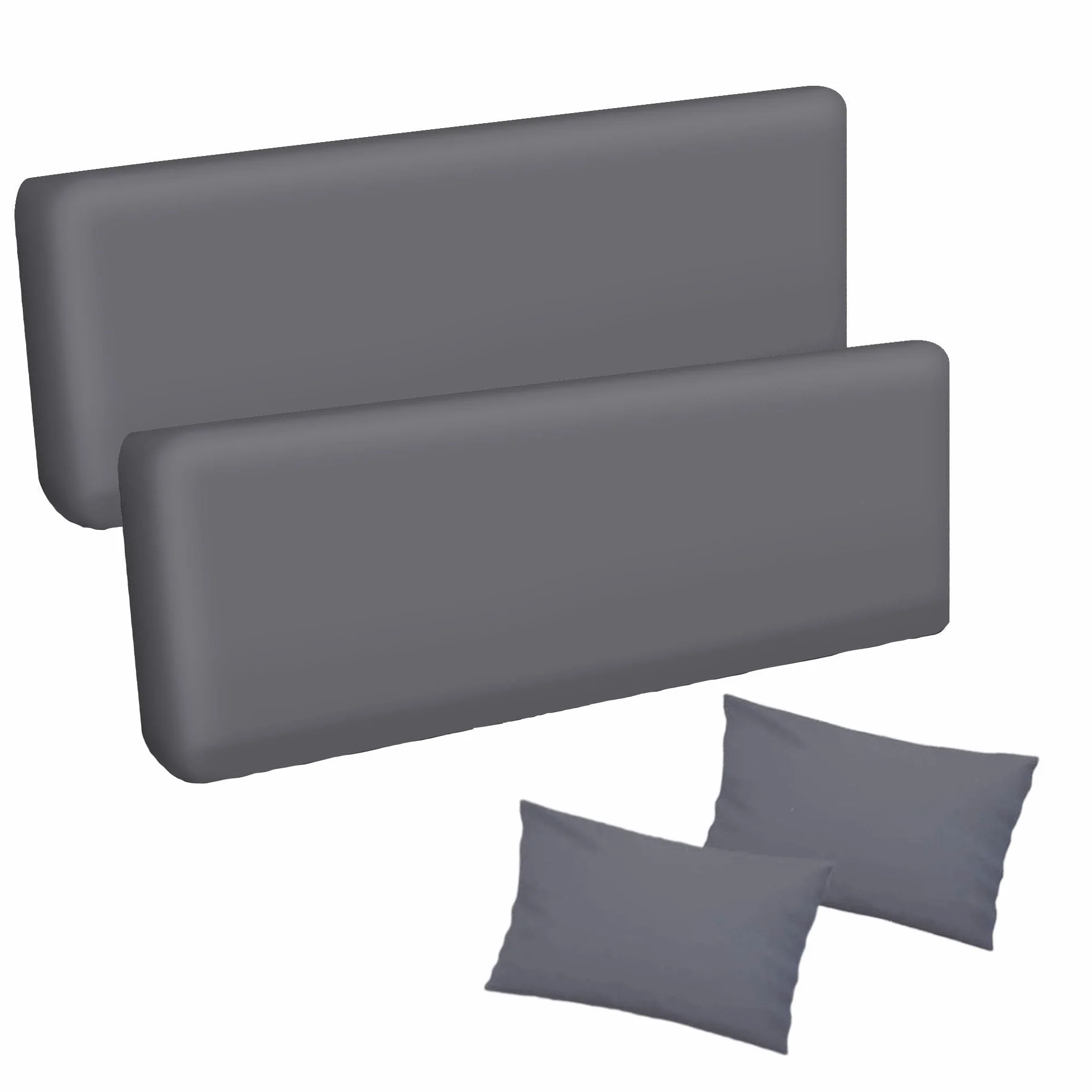 Cuscino per panca da giardino, impermeabile, 150x50x50 cm, per mobili da giardino, per pallet, per esterni e patio, con schienale Glatt Beige [133]