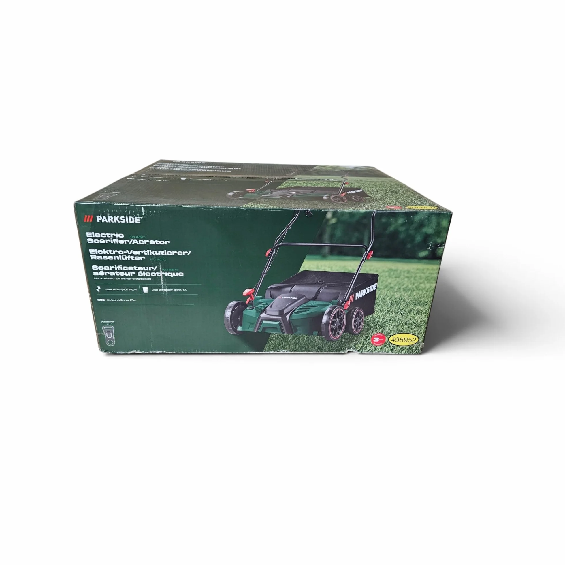 PSIDE Parkside - Scarificatore elettrico per prato 2 in 1 PLV 1500 C2, 1500 W, scarificatore da prato, aeratore da pavimento