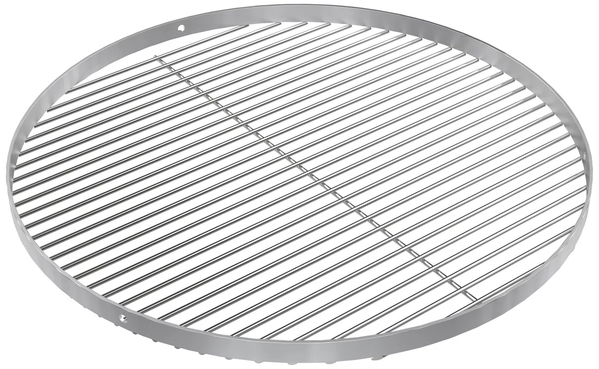 Griglia rotonda in acciaio inox, diametro 80 cm, per barbecue girevole, griglia con 3 fori di sospensione, piastra per barbecue a carbonella, barbecue, piastra a gas, accessori da campeggio
