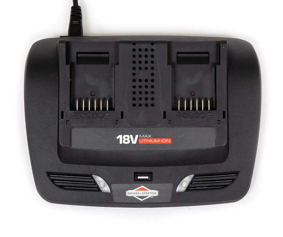 Briggs&Stratton Caricabatteria Doppio per Batterie 18V agli Ioni di Litio utlizzate sui prodotti Murray 18V, 1697084
