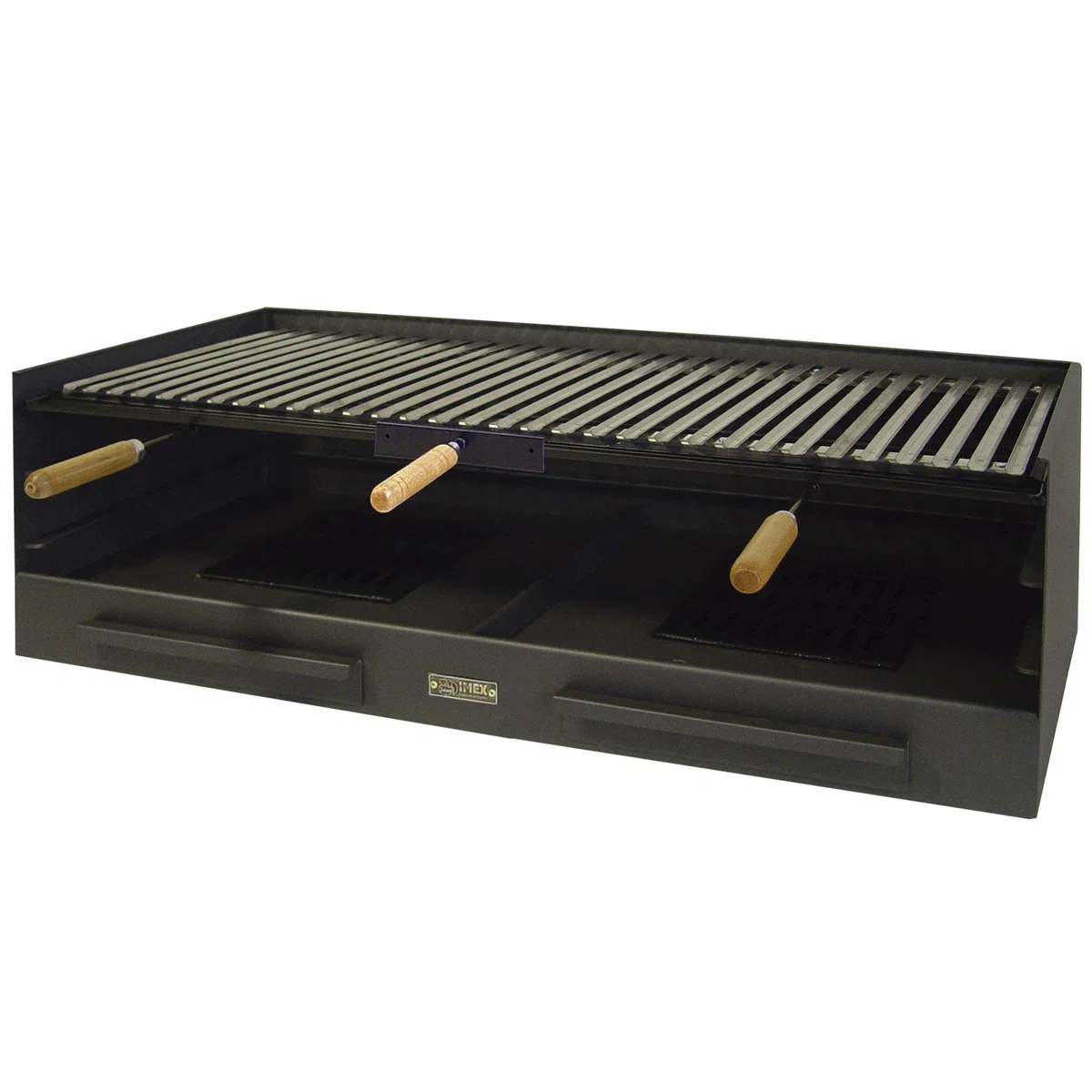 IMEX EL ZORRO, 71470 - Barbecue in acciaio inox, 100 x 40 x 33 cm, colore: nero