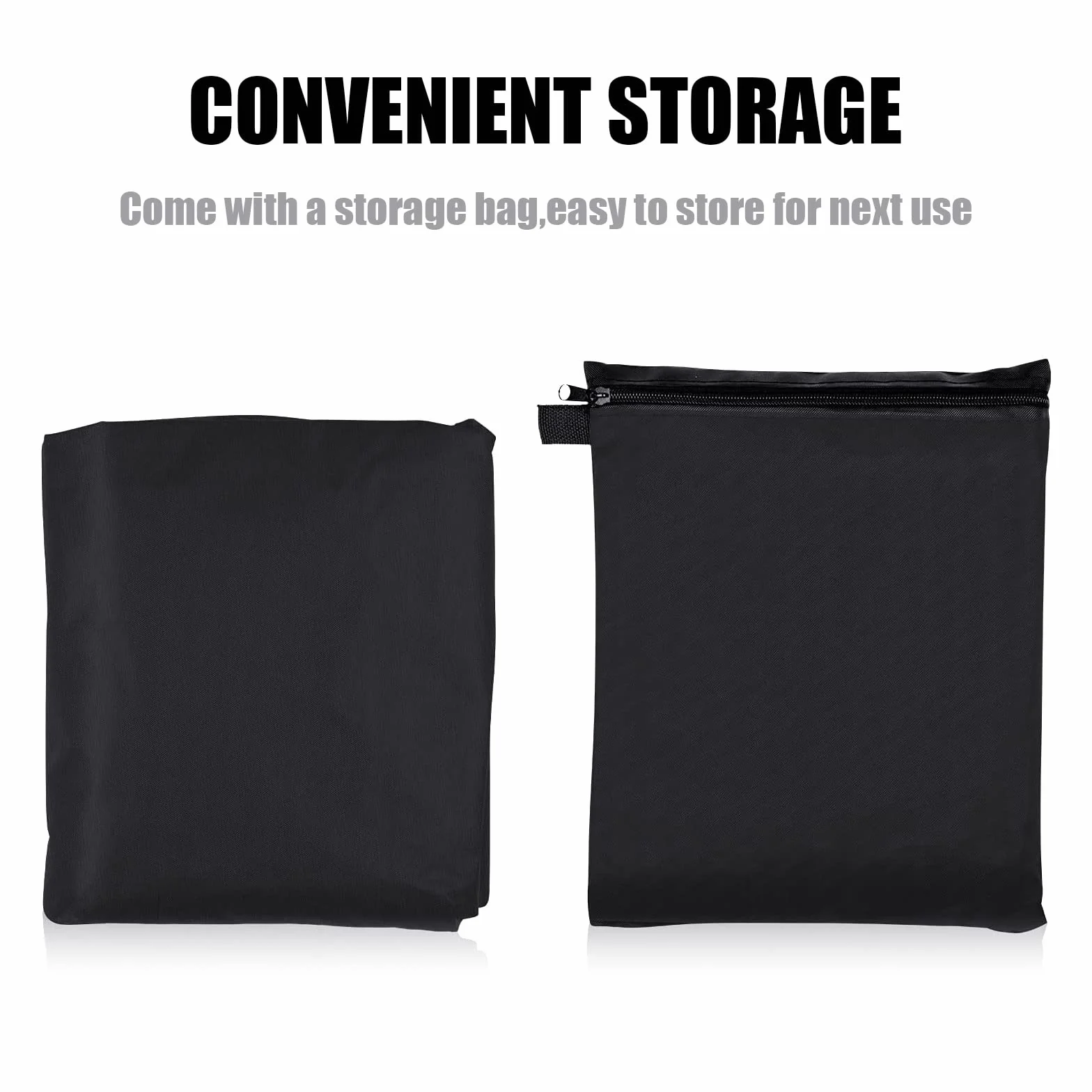 Copertura per dondolo da giardino a 3 posti, impermeabile, con cerniera, in tessuto Oxford 600D nero, per esterni, antipolvere, anti-neve, antivento, anti-UV (215 x 125 x 170 cm)