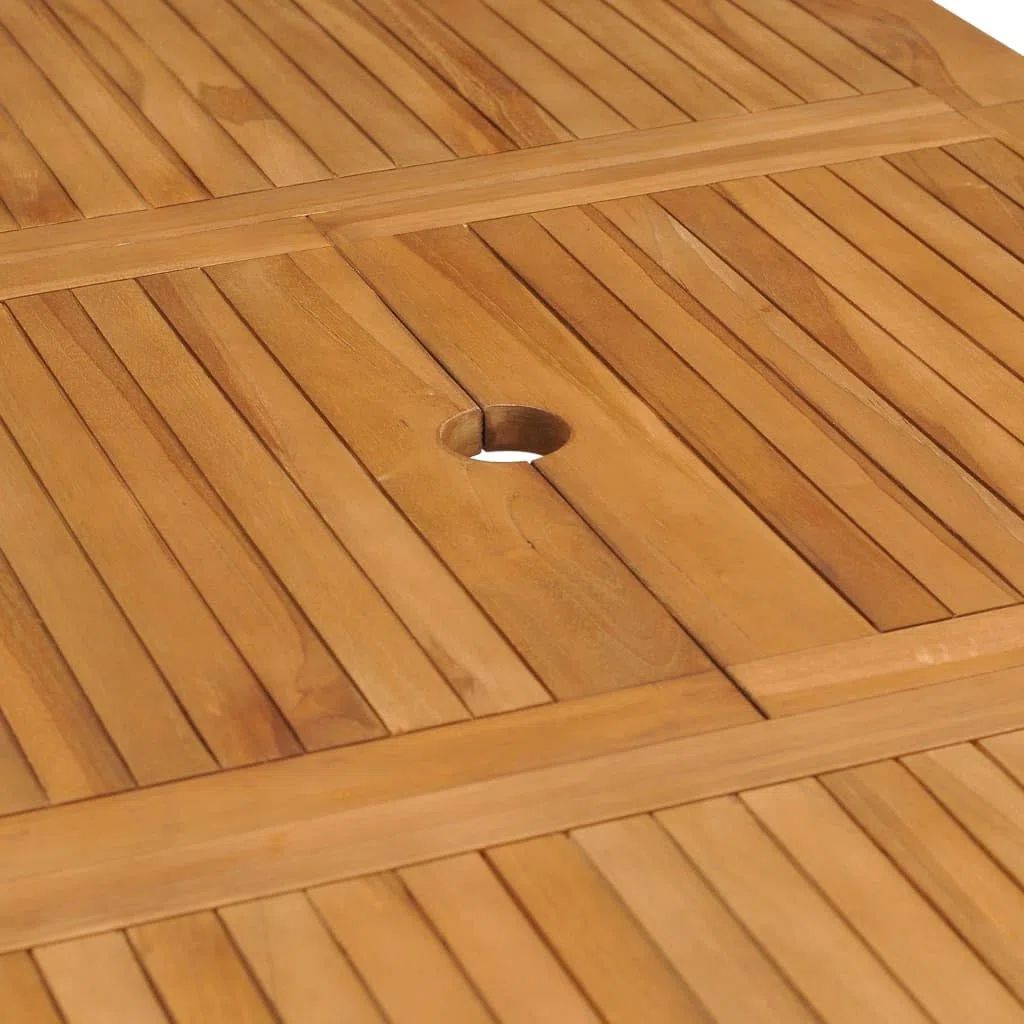 vidaXL Tavolo da Giardino Estensibile Elegante Robusto Arredi Esterni Campeggio Picnic (110-160) x80x75 cm Colore Naturale Legno Massello di Teak