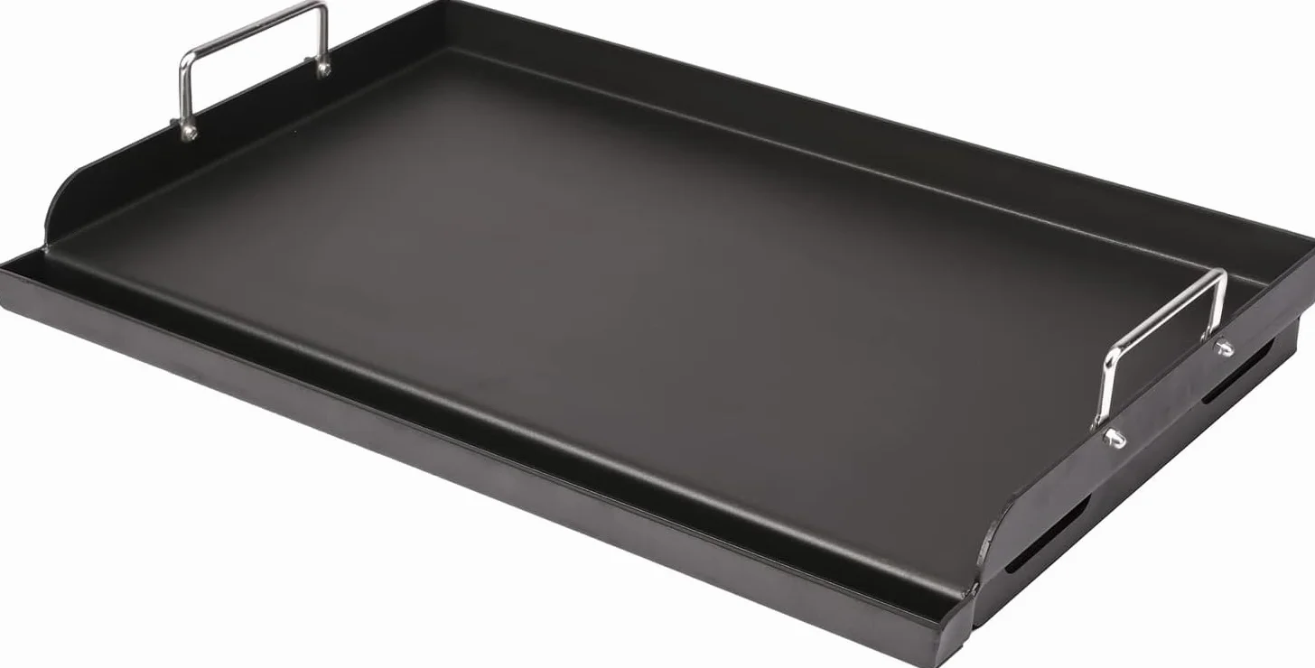 Denmay Piastra universale Plancha, 63,5 x 40,6 cm, per barbecue a gas, barbecue a carbonella, griglia elettrica e altro, rivestimento antiaderente per Weber, grande rettangolare universale
