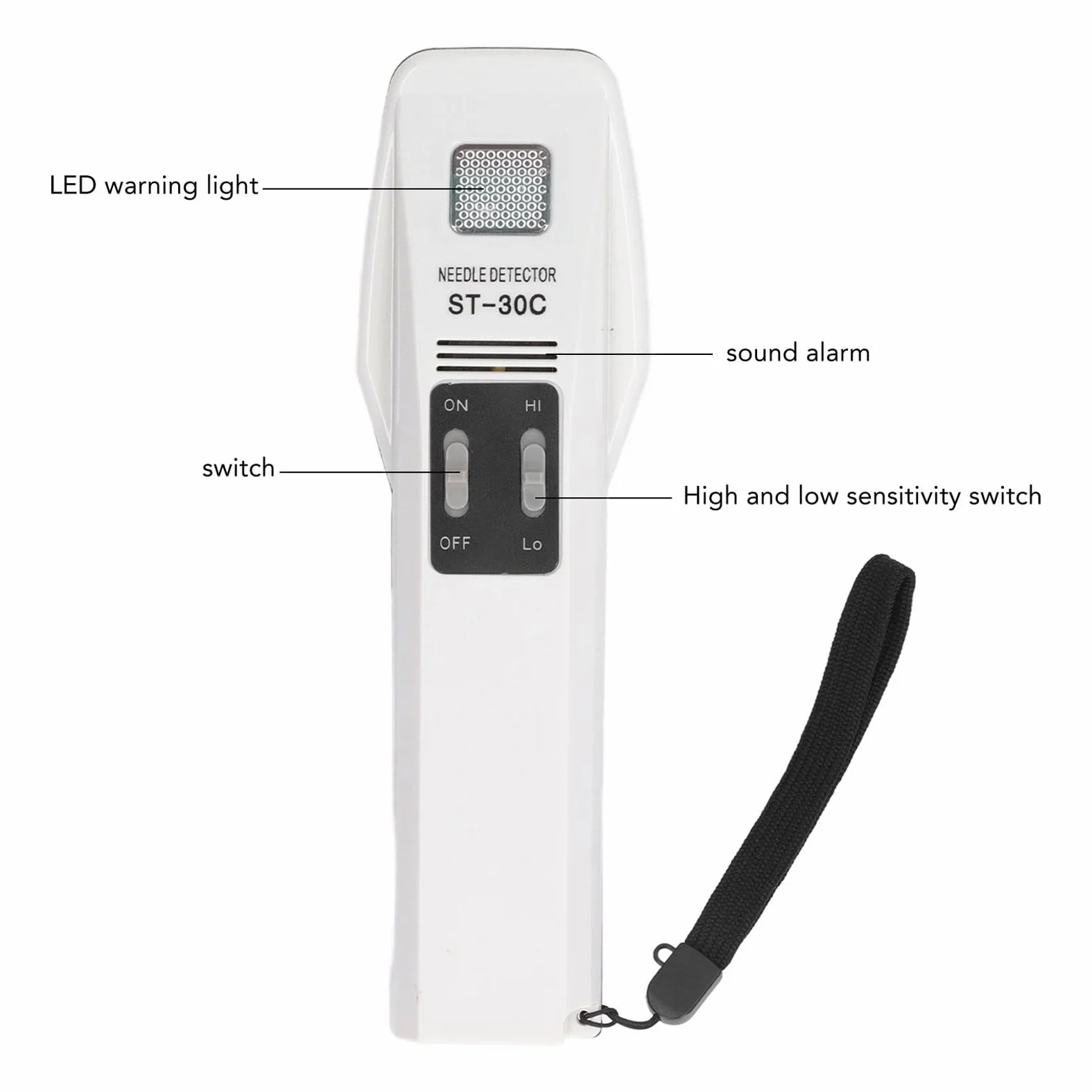 Septpenta Metal Detector Pinpointer, Bacchetta Puntatore Portatile Impermeabile, Alta Sensibilità, Sonda per Localizzazione Oro, Funzione di Allarme Sonoro e Luminoso per Trovare Monete D'Oro