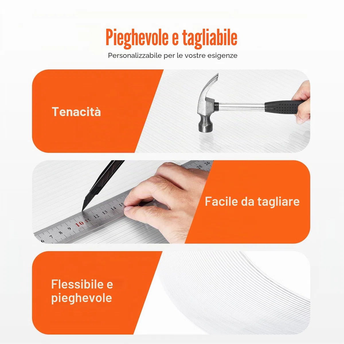 VEVOR Pannelli per Serre in Policarbonato per Tetti 12 Pezzi, 1210 x 605 x 6 mm, Coperture in Plastica Ondulata Impermeabile e Protetta dai Raggi UV, Lastre Trasparenti per Coperture Urti per Serre