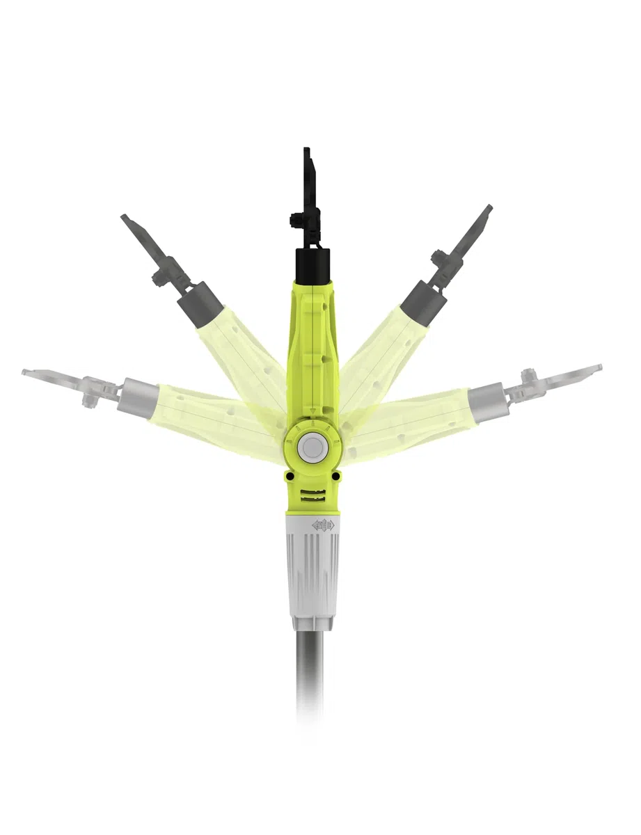 Ryobi RY18PLA‑0 Potatore Svettatoio Troncarami Telescopico 18V ONE+™, Asta Telescopica 1,9–2,7 m, Testina Pivotante 150°, Solo Corpo Macchina, Tracolla Inclusa