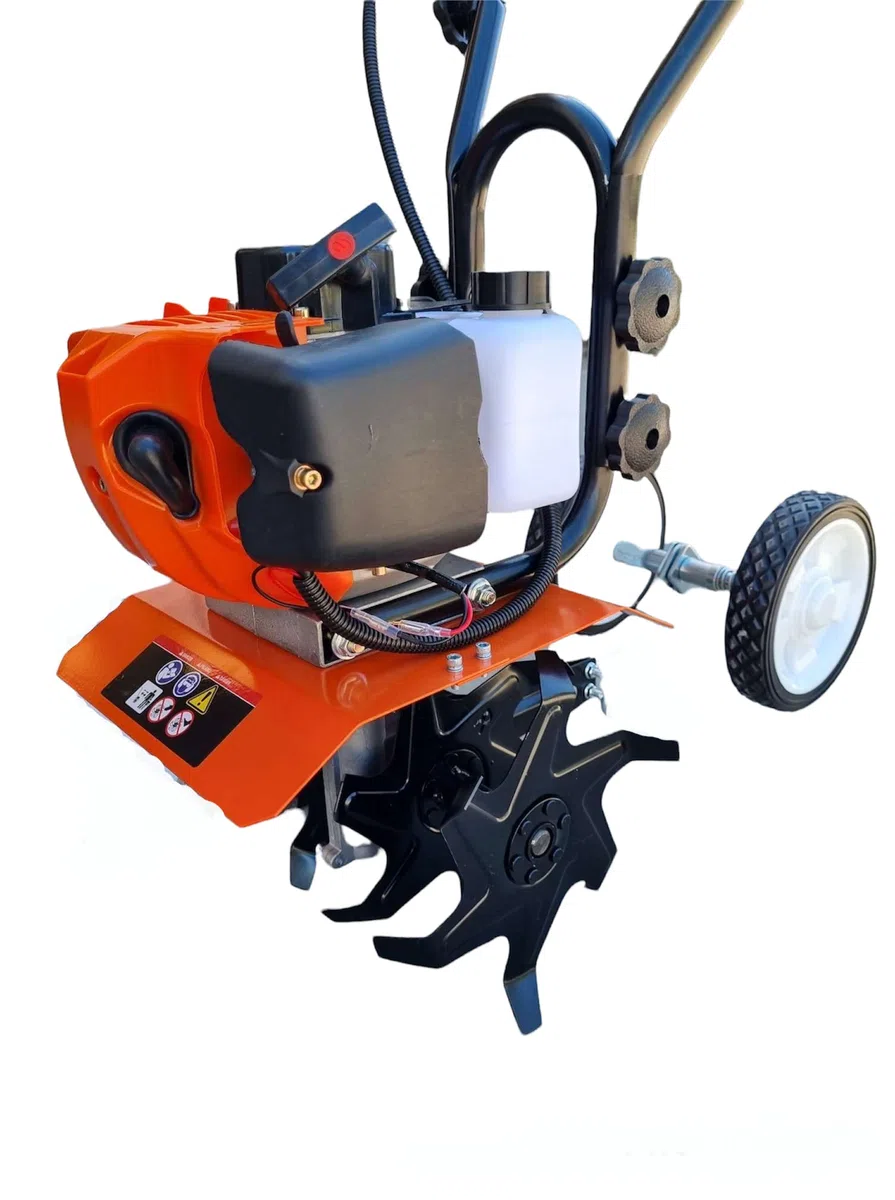 Motozappa Motocoltivatore Zappatrice Con Motore 52 cc A Scoppio 2 Tempi Larghezza Di Lavoro 300 mm Profondità 150 mm Zappette con 6 lame in Acciaio Rinforzato Per Orto Coltivazione Terreni