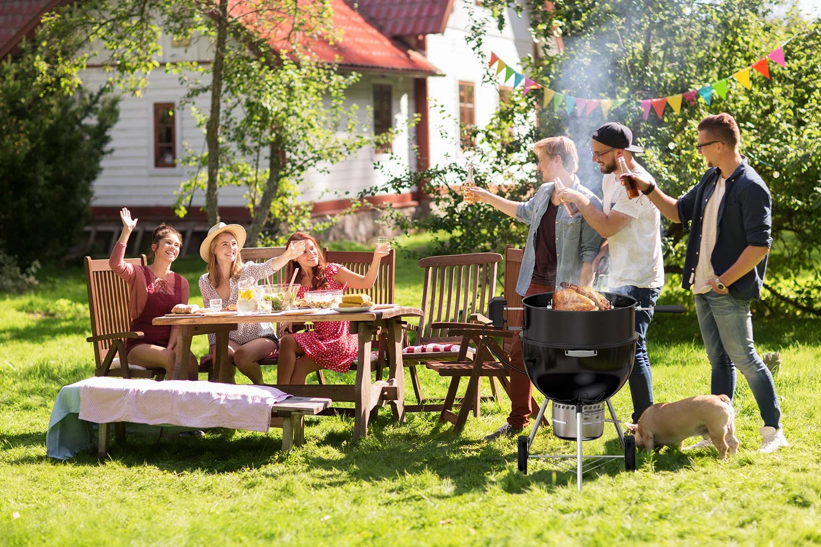Onlyfire girarrosto per barbecue, Carbone bollitore Grill girarrosto, Arrostire Kit Anello con spiedo, Motore Elettrico Si inserisce Weber 47CM bollitore BBQ e Altre Griglie 47cm Kettle (smaltato)