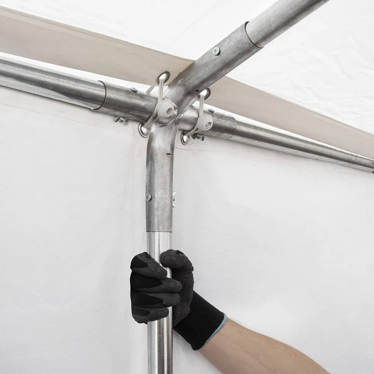 TOOLPORT Tendone deposito 3x4 m PVC 700 N verde scuro impermeabile tenda capannone tenda di stoccaggio