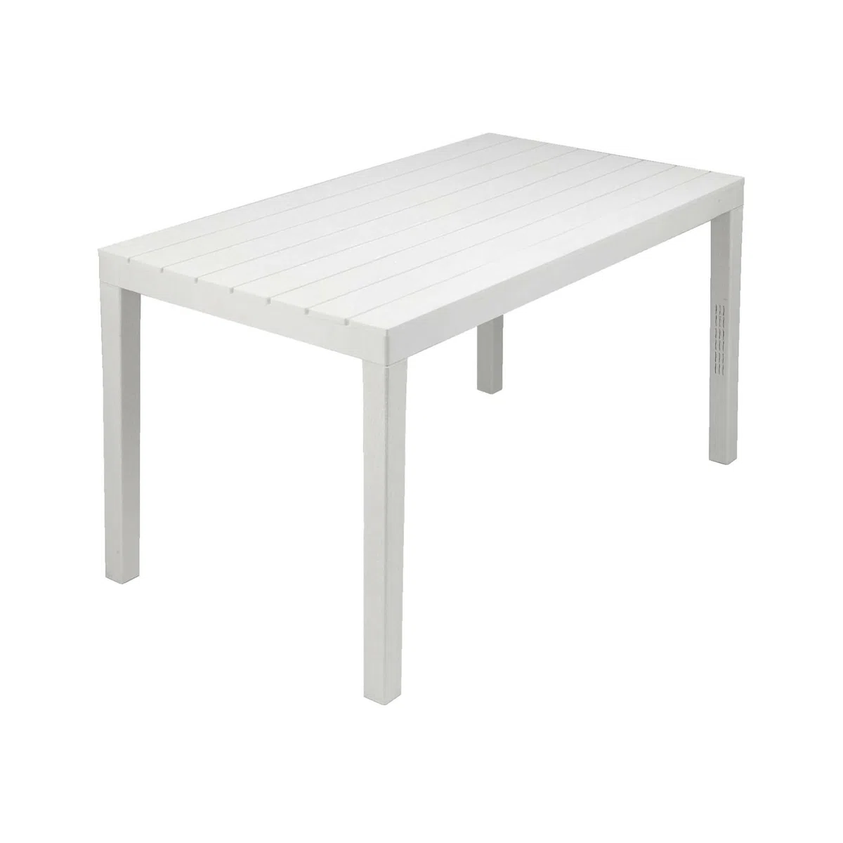 Dmora - Tavolo da esterno Vasto, Ripiano rettangolare da pranzo, Tavolo da giardino indoor e outdoor multiuso, 100% Made in Italy, 138x78h72 cm, Bianco