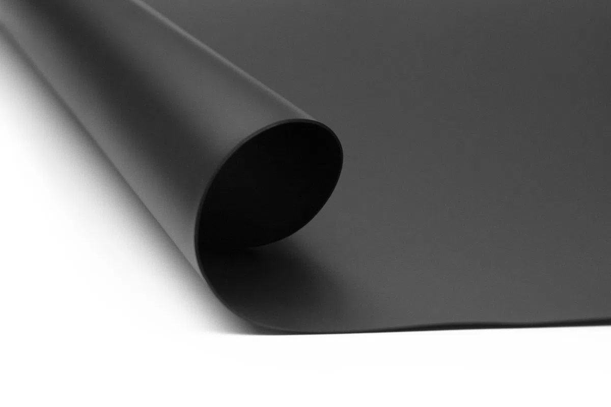 ANKO PLANEN Telo per laghetto in PVC Nero - Robusto e Flessibile - Resistente ai Raggi UV e al Gelo, Anti-radice - Sicuro per Pesci e Piante - Made in EU (Nero 1,0mm, 8,0m x 12,0m)