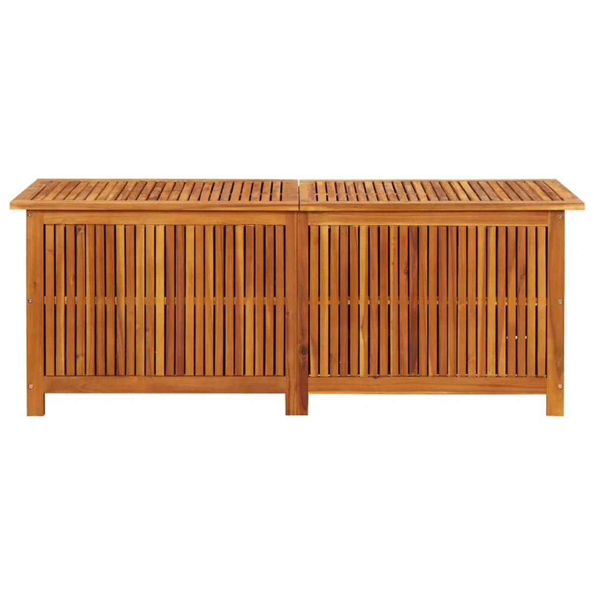 Contenitore da Giardino, Porta Cuscini Esterno con Alzate a Gas, 150x50x58 cm, Legno Massello di Acacia, per Esterno e Interno