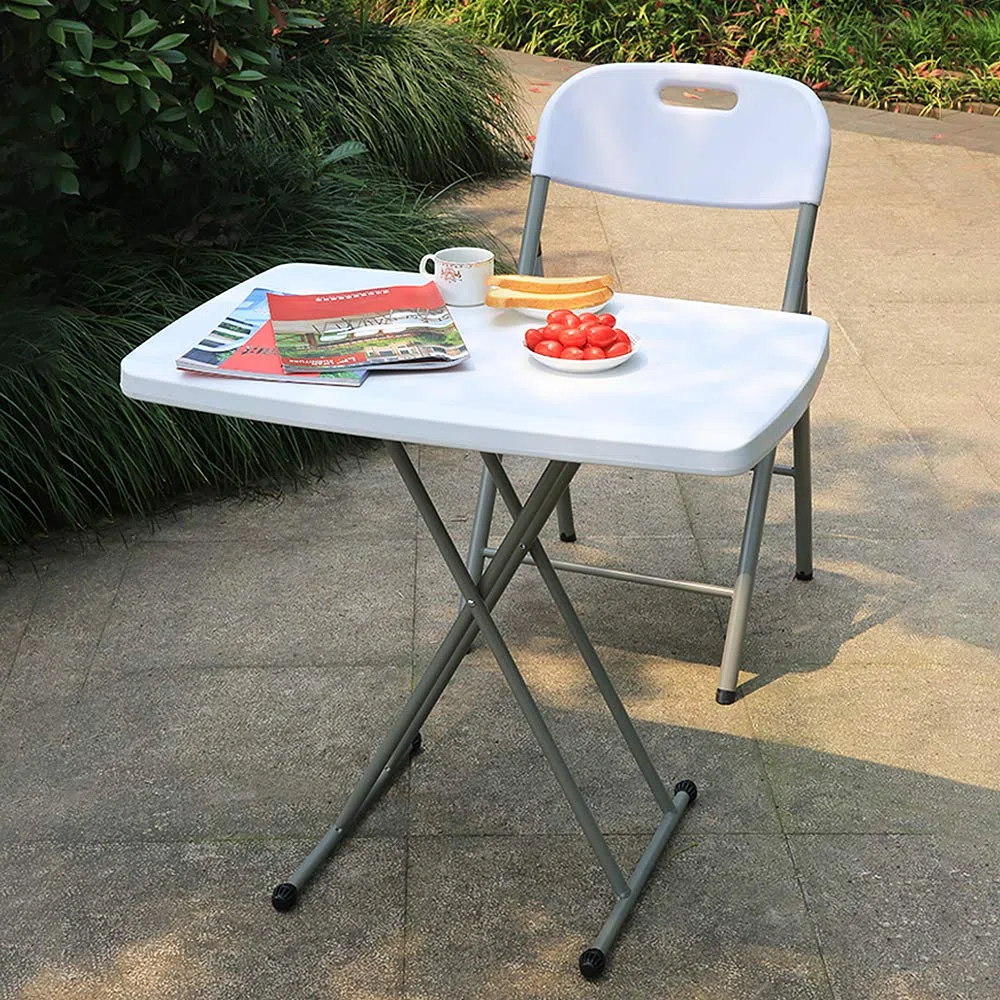 OHMG Tavolo da giardino pieghevole quadrato 76x50x74 cm 1P