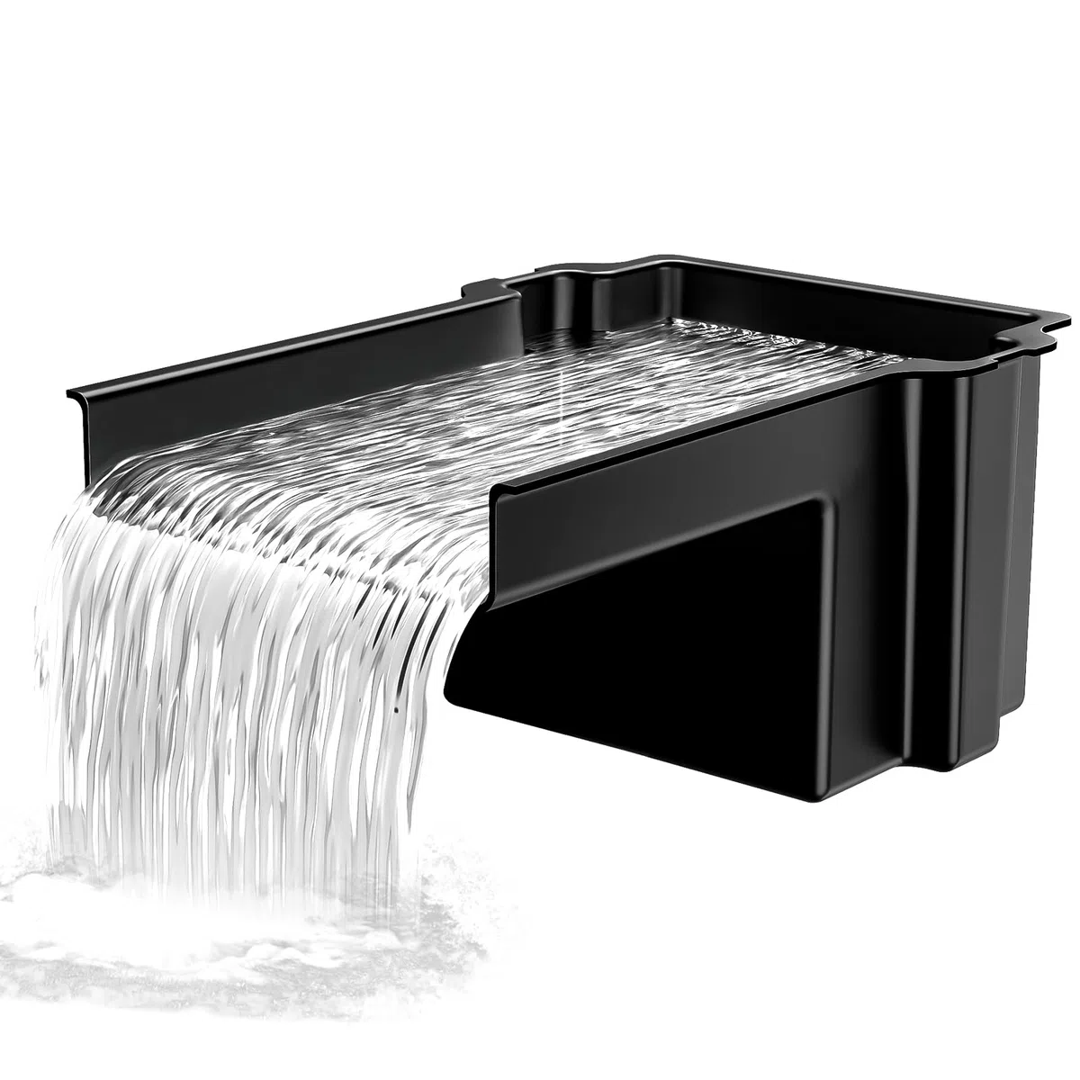 Filtro per laghetto a cascata, 20 cm di larghezza, per laghetto piccolo, ideale per il giardino, nero
