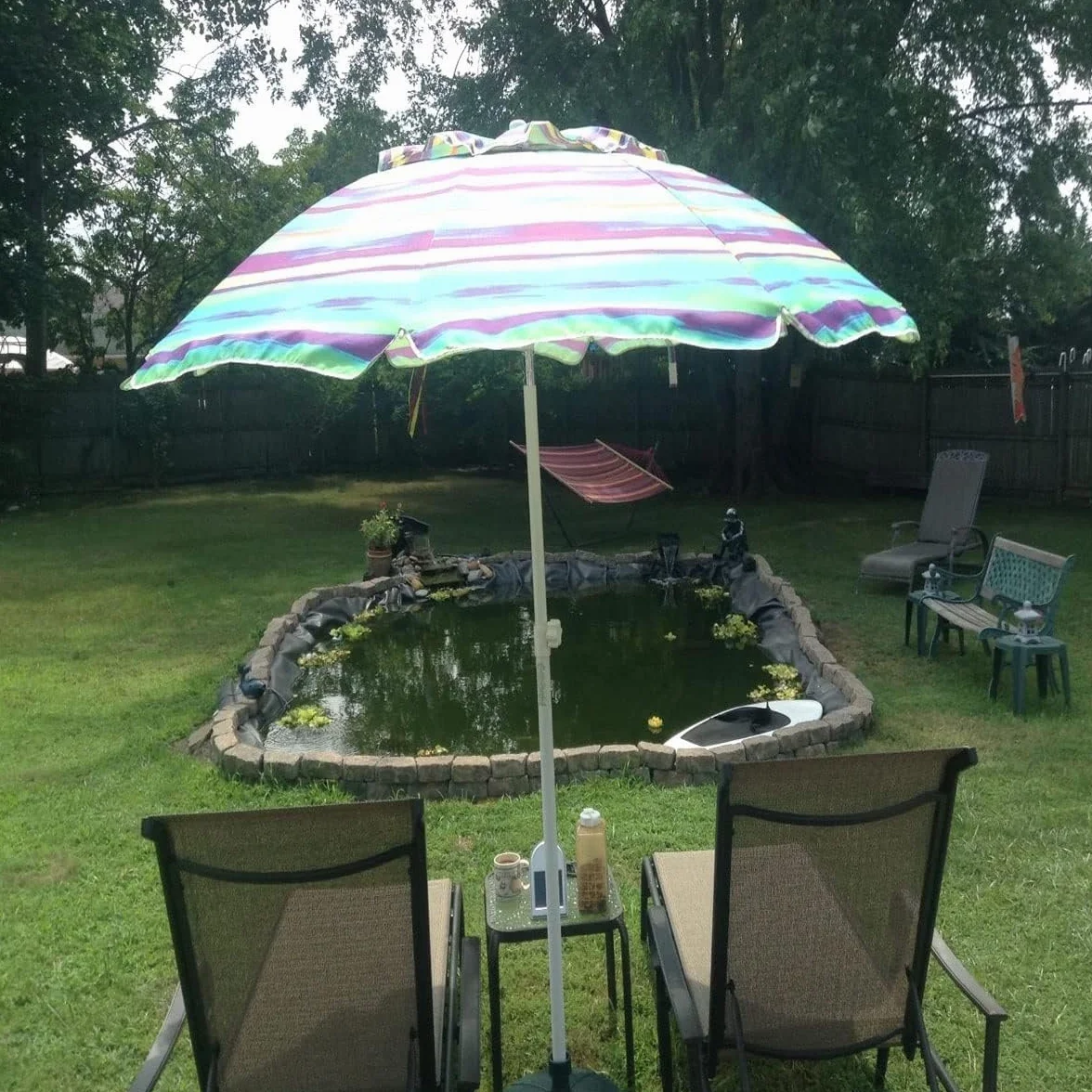 Telo Protettivo in EPDM per laghetto, Spessore 1 mm, Nero, Resistente, per Giochi d'Acqua, Dimensioni 7,5x5 m, 7,5x6 m, 7,5x7 m, Resistente alle forature, Ideale per Giardini Acquatici e fon