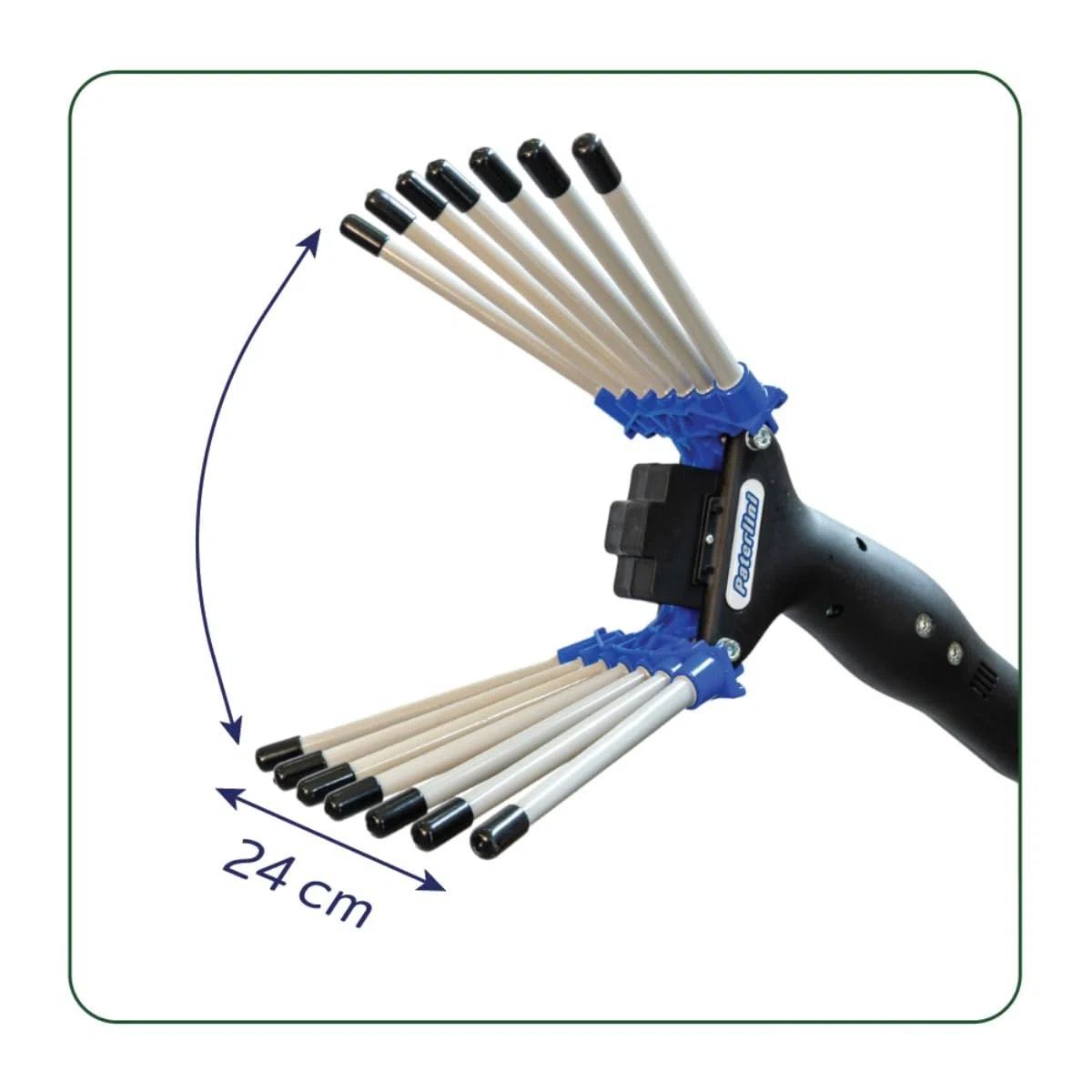 PATERLINI Abbacchiatore Elettrico Professionale per Raccolta Olive 12V - Scuotitore Raccogliolive Elettrico Leggero e Potente - Raccolta Olive Veloce (V-UP - Asta TELESCOPICA Mt.2.25-3.15)