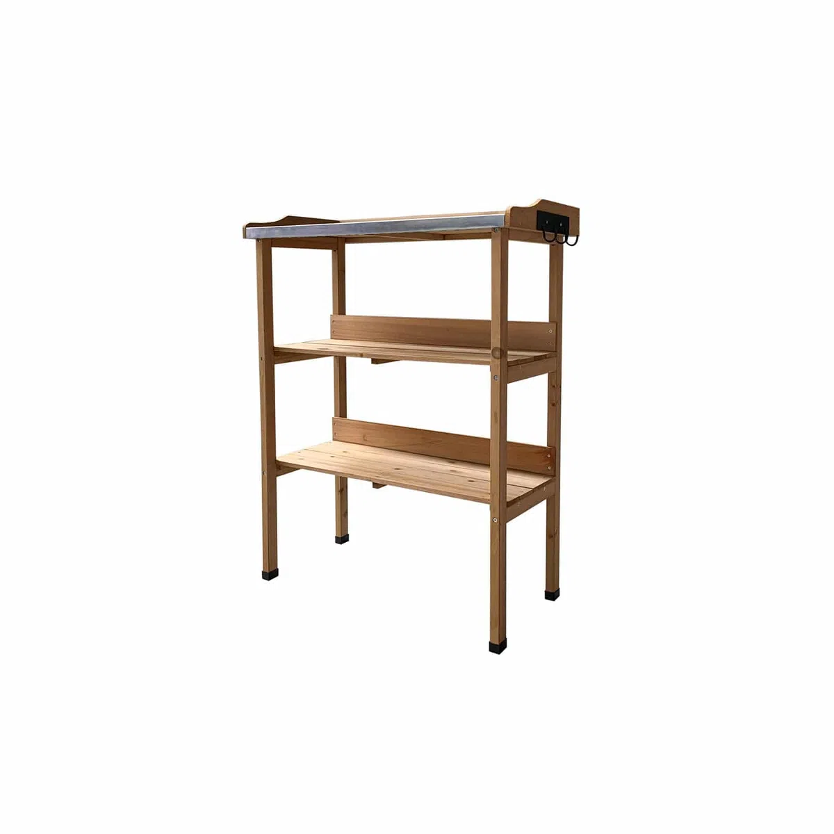 Gardiun KNH1090 - Tavolo da giardino Melvin 67 x 37 x 89 cm in legno naturale