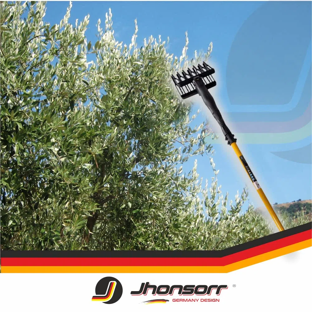 JHONSORR Scuotiolive Abbacchiatore Olive Motoabbacchiatore scuotitore olive elettrico 12V 140 watt batteria rastrelli 1000 battiti peso ridotto MANINA OMAGGIO EXTRA