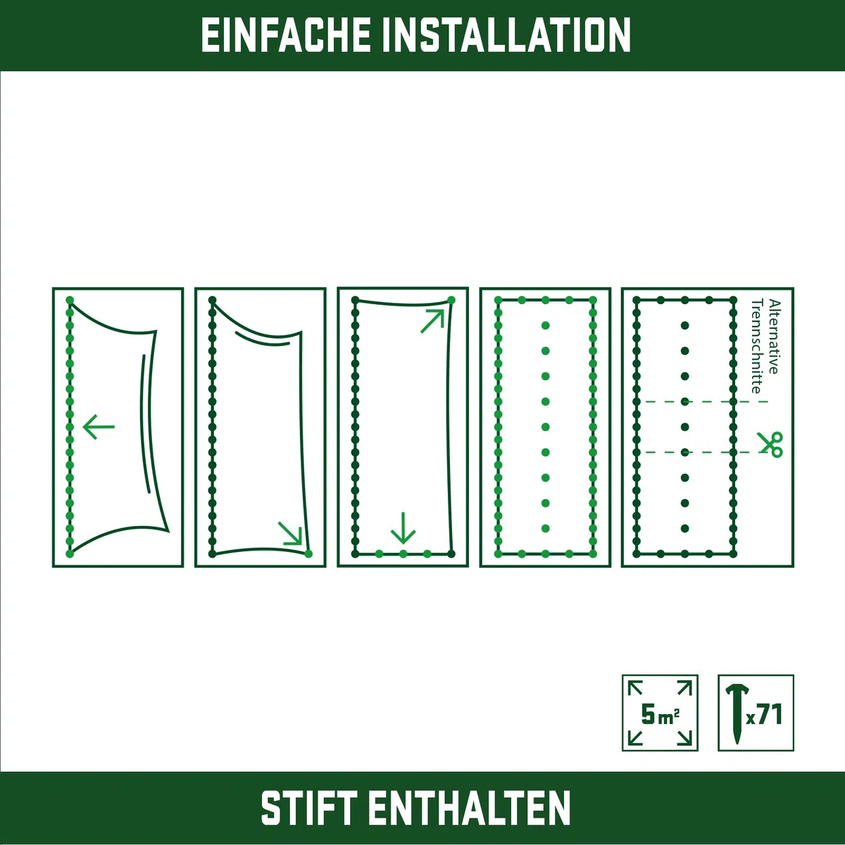 Erba ibrida – Piastrelle per prato in erba ibrida per esterni (1 x 5 m) – Piastrelle per erba resistente contro gli spazi prati – Erba artificiale flessibile per giardino