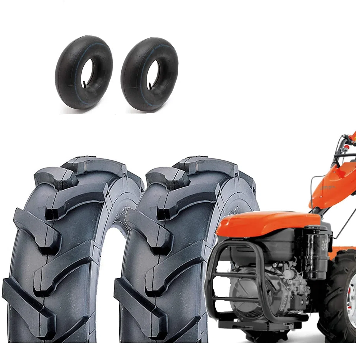 2 Pneumatici 5.00-10 Union + Camere Trattorino 6PR (TM) Copertoni compatibili con Motozappa Falciatrice Motocoltivatore