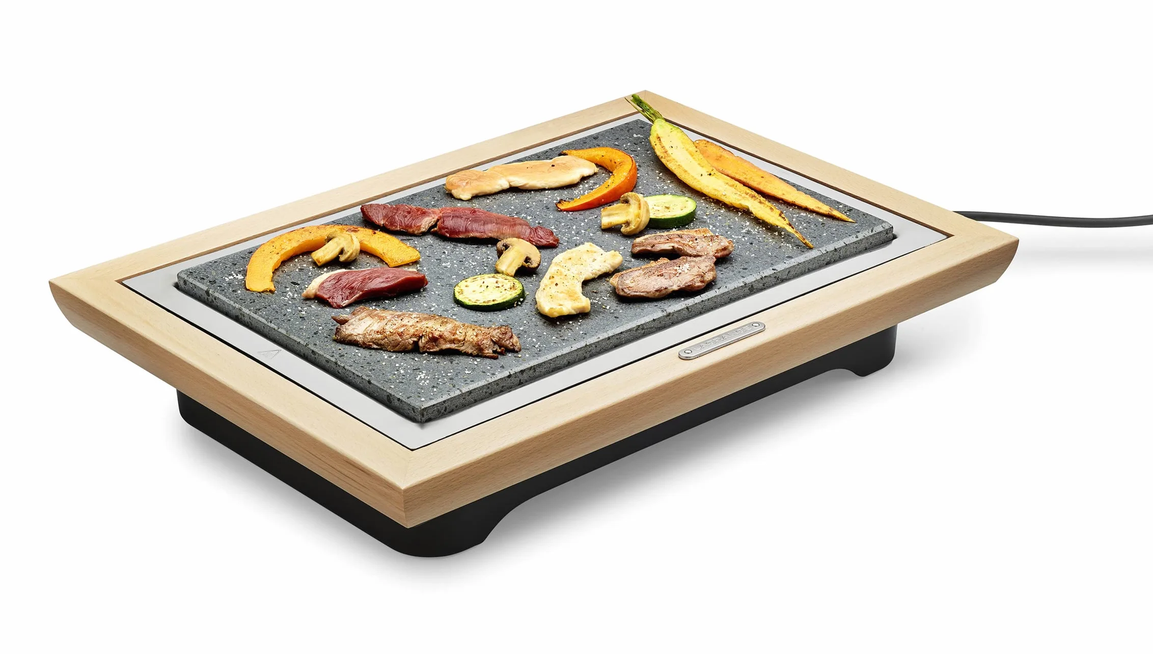 Grill Pierre® Deluxe telaio in legno chiaro + raschietto