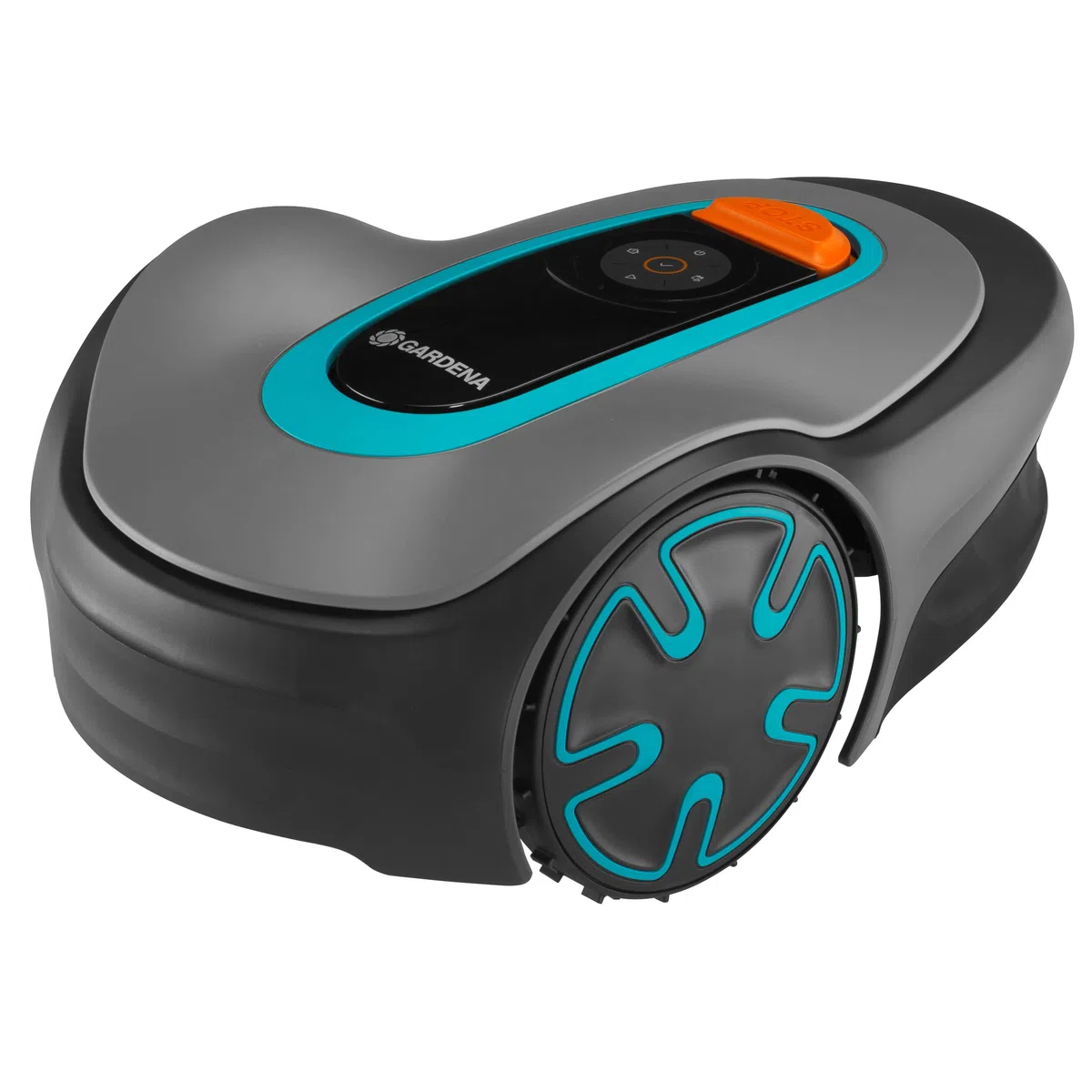 Gardena Robot Rasaerba Sileno Minimo, per Superfici Fino a 500 mq, Pendenza Fino a 25%, Controllo Via App Bluetooth, Altezza di Taglio 20-45 mm, Adatta I Tempi di Taglio Alla Crescita (15202-34)