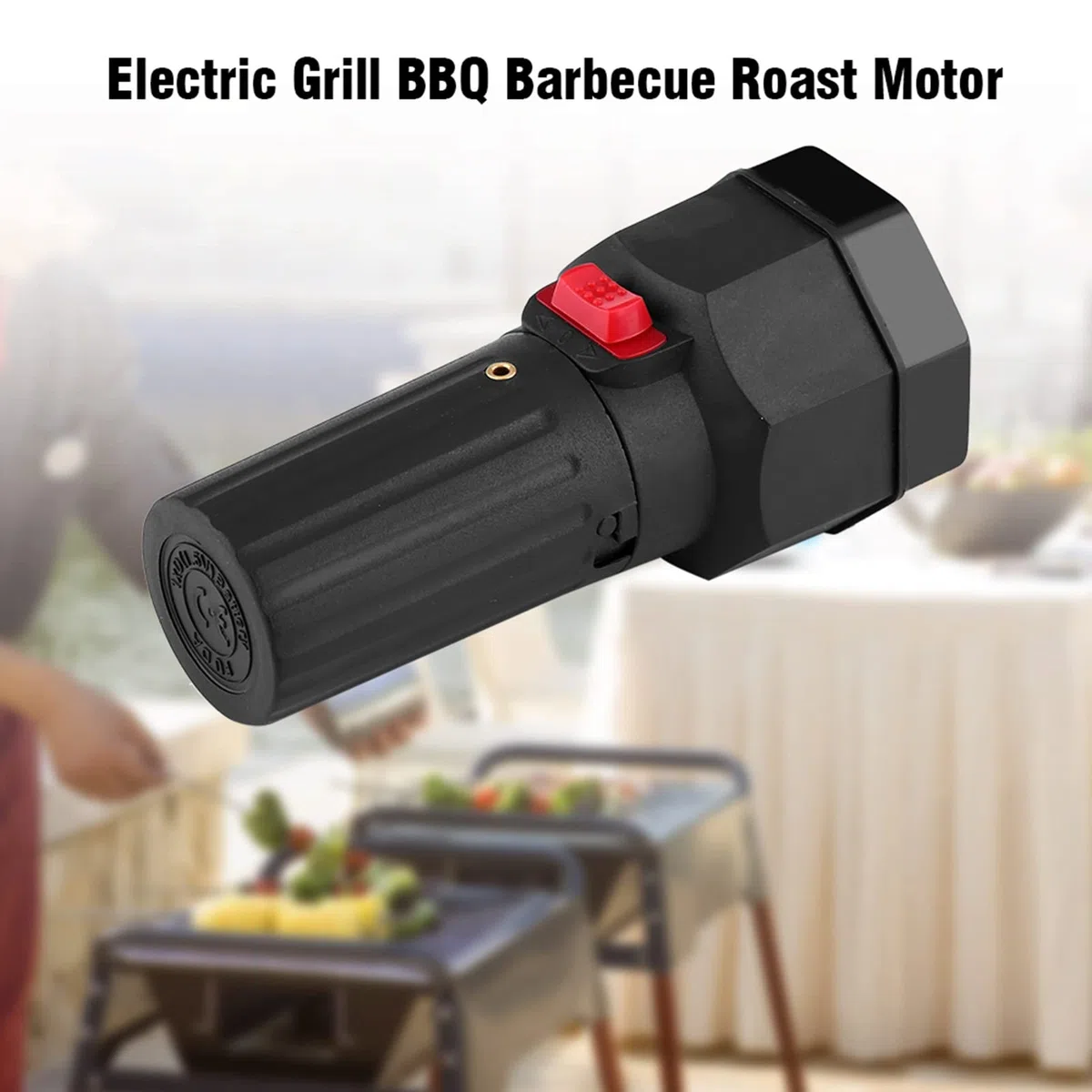 Yctze Motore per Girarrosto, Motore per Barbecue 1.5v a Batteria Nero Elettrico Barbecue Grill Motore Accessorio Staffa per Arrosto per Picnic in Casa All'aperto