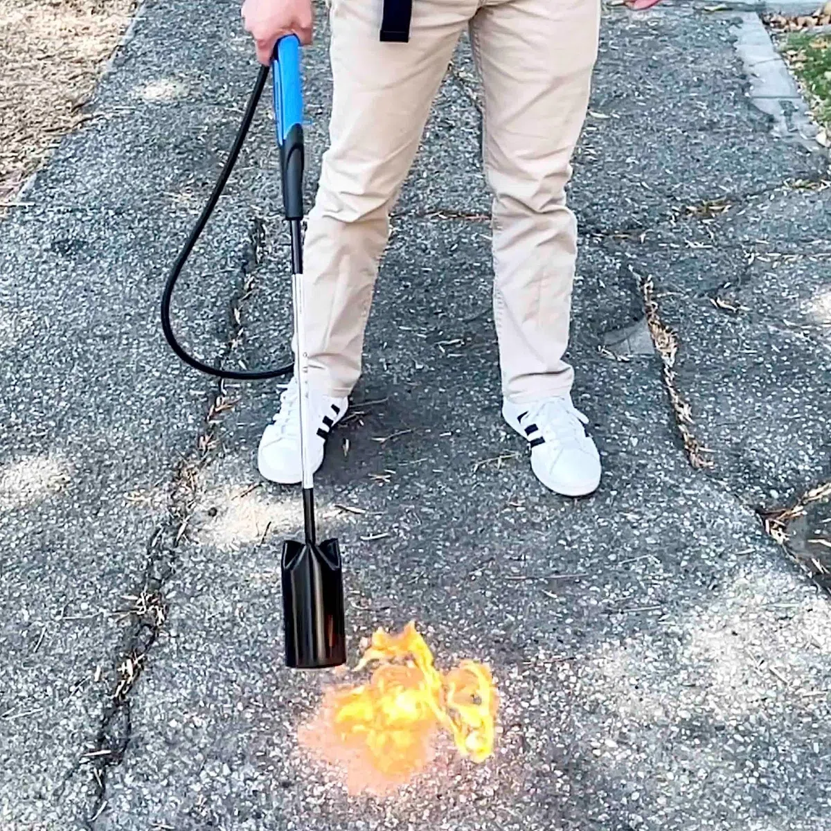Flame King - Kit torcia a propano resistente bruciatore erbacce, 500.000 BTU con Flint Striker, con regolatore di tubo da 10 piedi