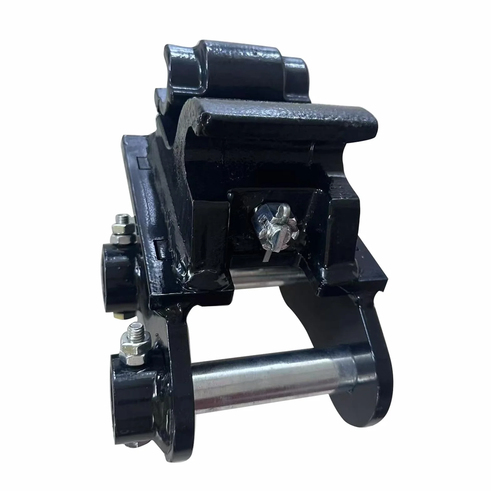 AYNEFY Attacco per Mini Escavatore, Morsetto Meccanico Rapido Adatto a Escavatori Fino a 3 Tonnellate, Connettori Veloci per Rake, Secchi, Rastrelli.