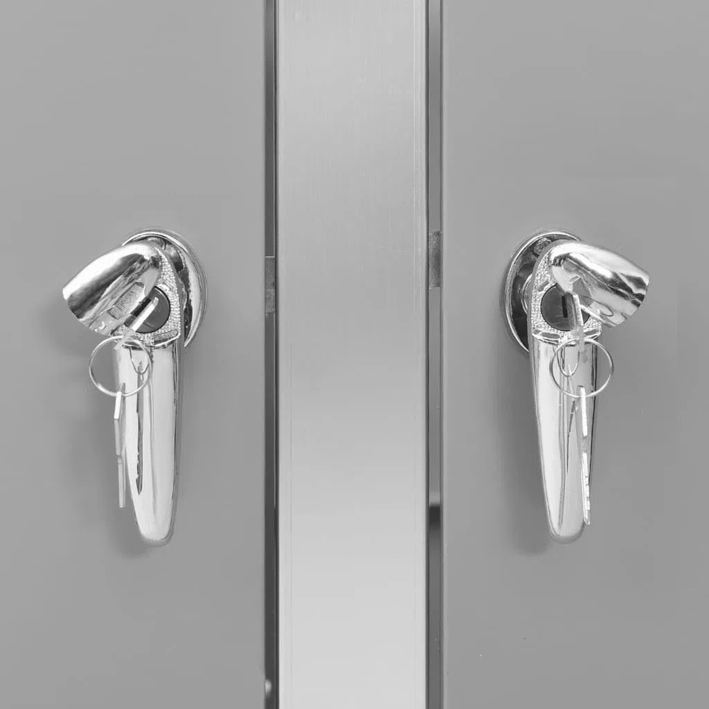vidaXL Copribidone per Spazzatura Triplo 207x77,5x115 cm in Acciaio Inox