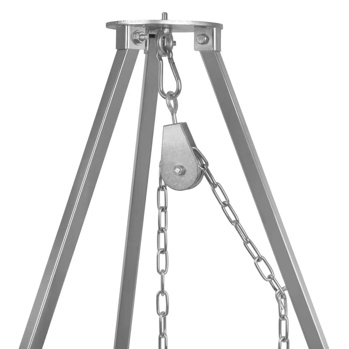 BBQ-Toro Griglia a tre zampe con diametro di 50 cm | 112-178 cm | Treppiede per barbecue girevole | Struttura in ferro a tre zampe | Supporto per barbecue con griglia | Barbecue sospeso, griglia a tre