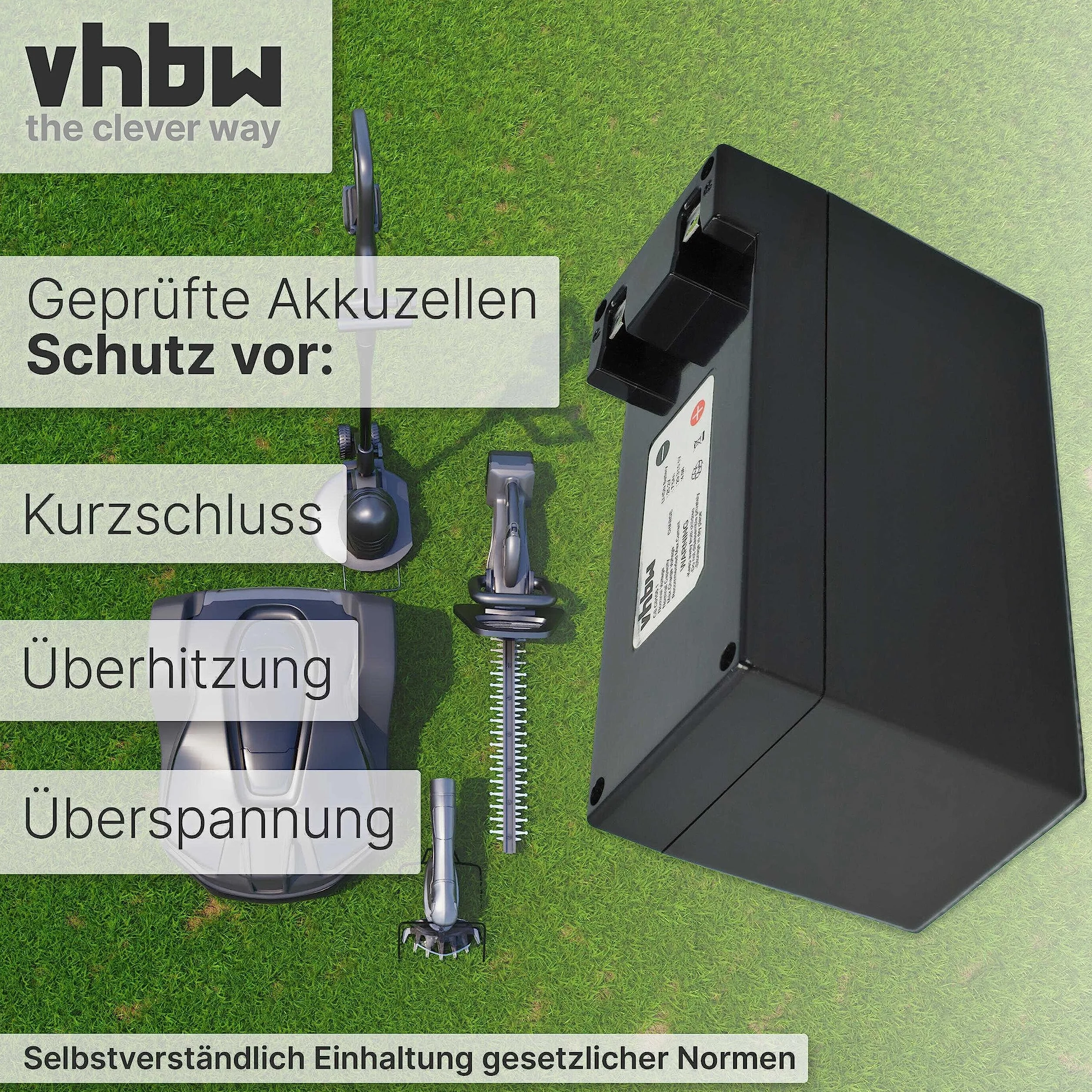 vhbw batteria sostituisce Zucchetti CSC0106, C_SC0106/1, C_SC0106/2, CS_C0106_BT_R, C_SC0106 per robot tagliaerba 7,5Ah 25,2V Li-Ion