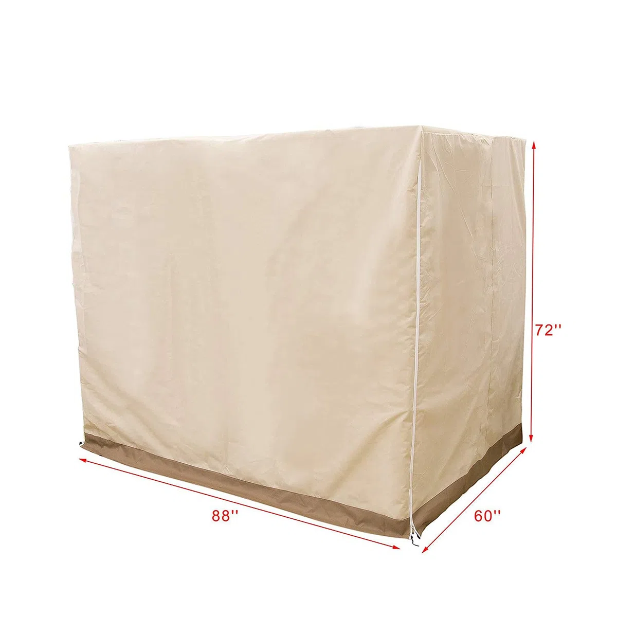 Copertura Per Altalena Sedia Dondolo Poltrona Mobili Da Giardino Impermeabile E Antipolvere Telo Di Coperture Cover Protezione Per Altalena Da Giardino (3 posti 220 * 125 * 170cm,Beige)