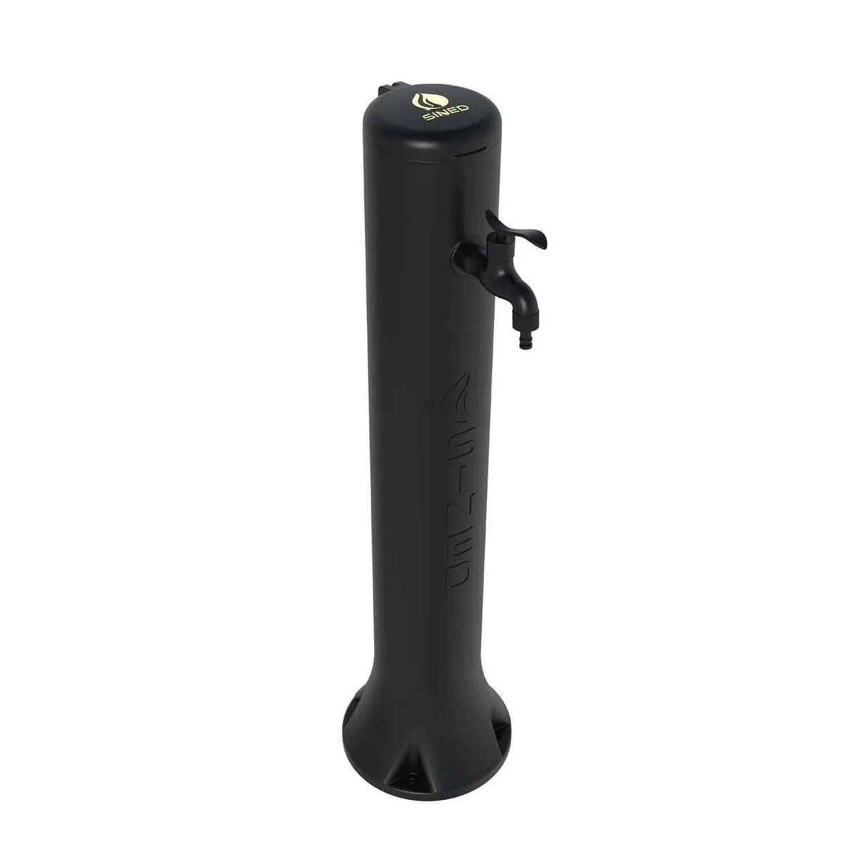 Sined Tritone Fontanella da Giardino in Hdpe con Predisposizione per Attacchi Rapidi Nera Altezza 100 Cm Realizzata in Hdpe