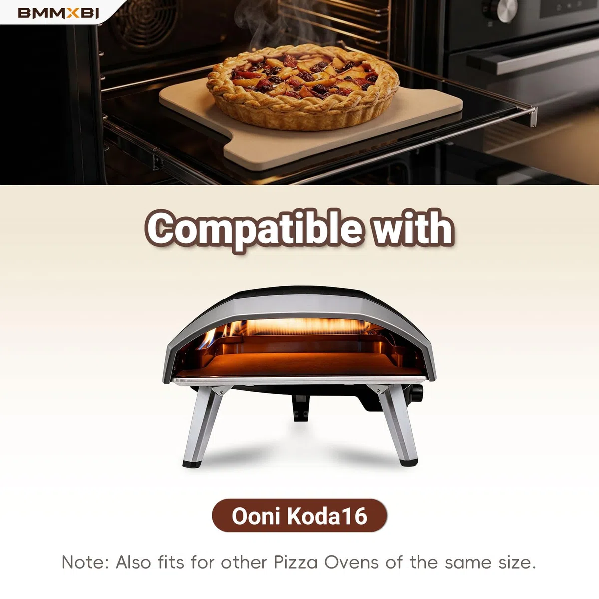 Piastra da forno in cordierite di ricambio per forno a gas Ooni Koda 16, pietra per pizza per forno per pizza Ooni, ricambio per Ooni Koda 16, accessori in pietra di cottura in ceramica