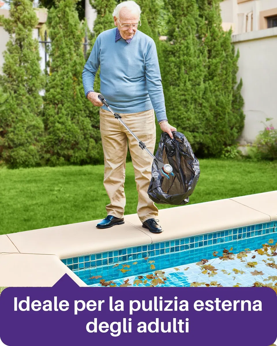 Kekoy Pinza Telescopica per Anziani Alluminio, Pinza Raccogli Oggetti Pieghevole/Girevole, Braccio Afferraggio Extra Lungo, Aiuto Afferrare con Punta Magnetica (110 cm 1 confezione)
