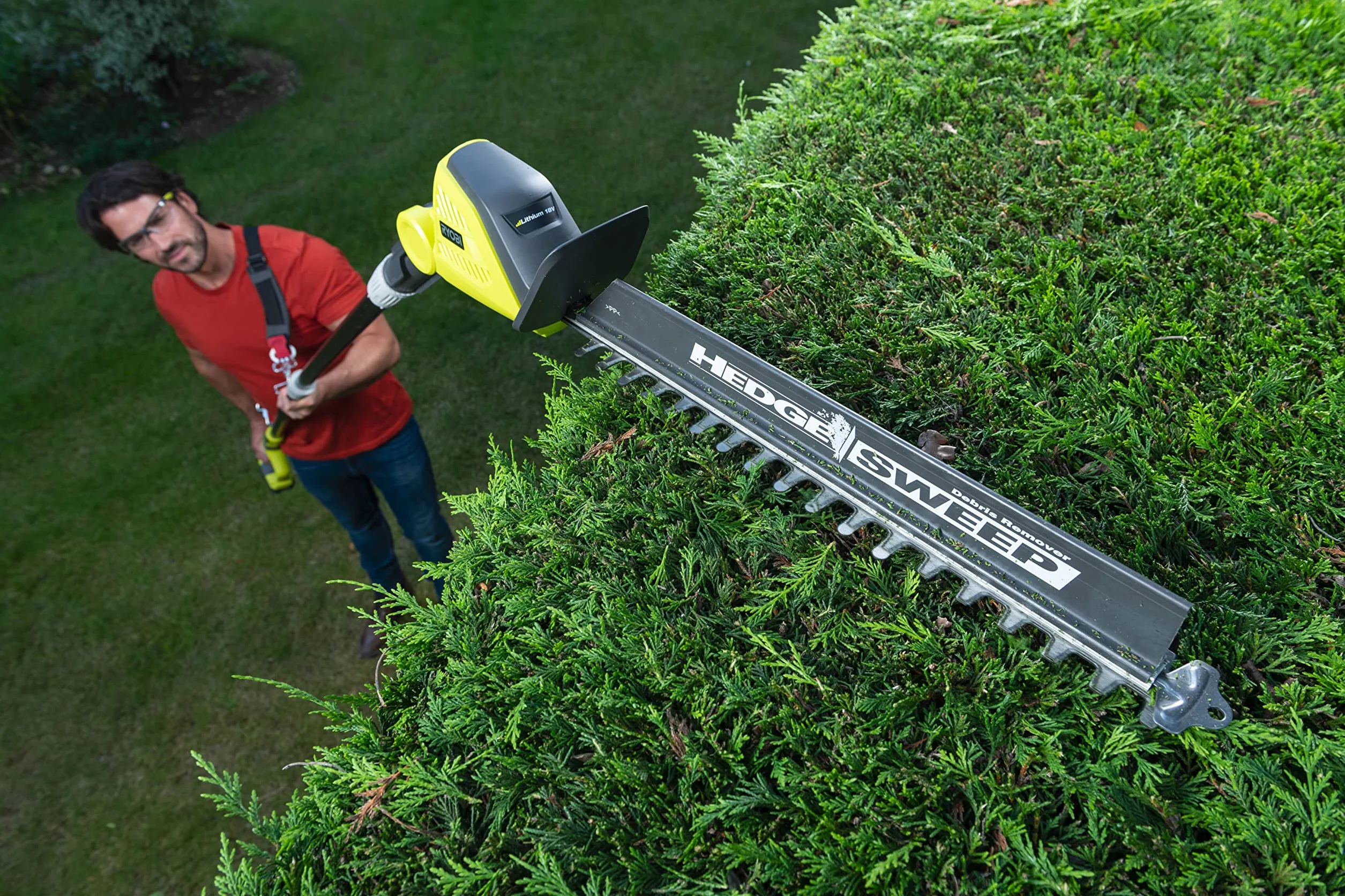 Ryobi OPT1845 Tagliasiepi Estensibile a Batteria 18V ONE+, Impugnatura Ergonomica, Batteria Non Inclusa, Lama Diamantata 45cm