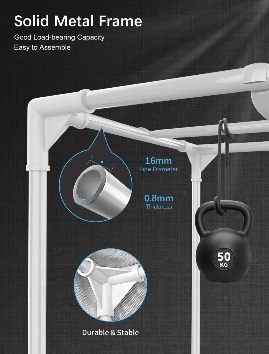 Set completo per coltivazione indoor, grow box 60x60x140 cm, sistema di coltivazione con lampada LED da 100 W, ventilatore automatico da 4 pollici, filtro al carbone e ventilatore