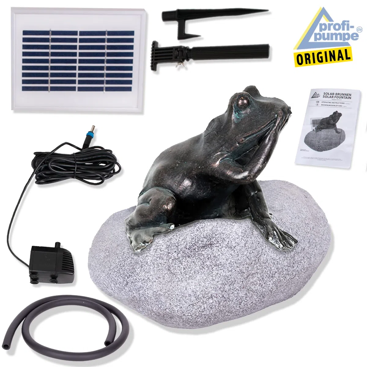 FONTANA DA GIARDINO FONTANA SOLARE FONTANA GIARDINO FONTANA A CASCATA RANA DELLE FAVOLE RANOCCHIO DA GIARDINO A energia solare senza batteria