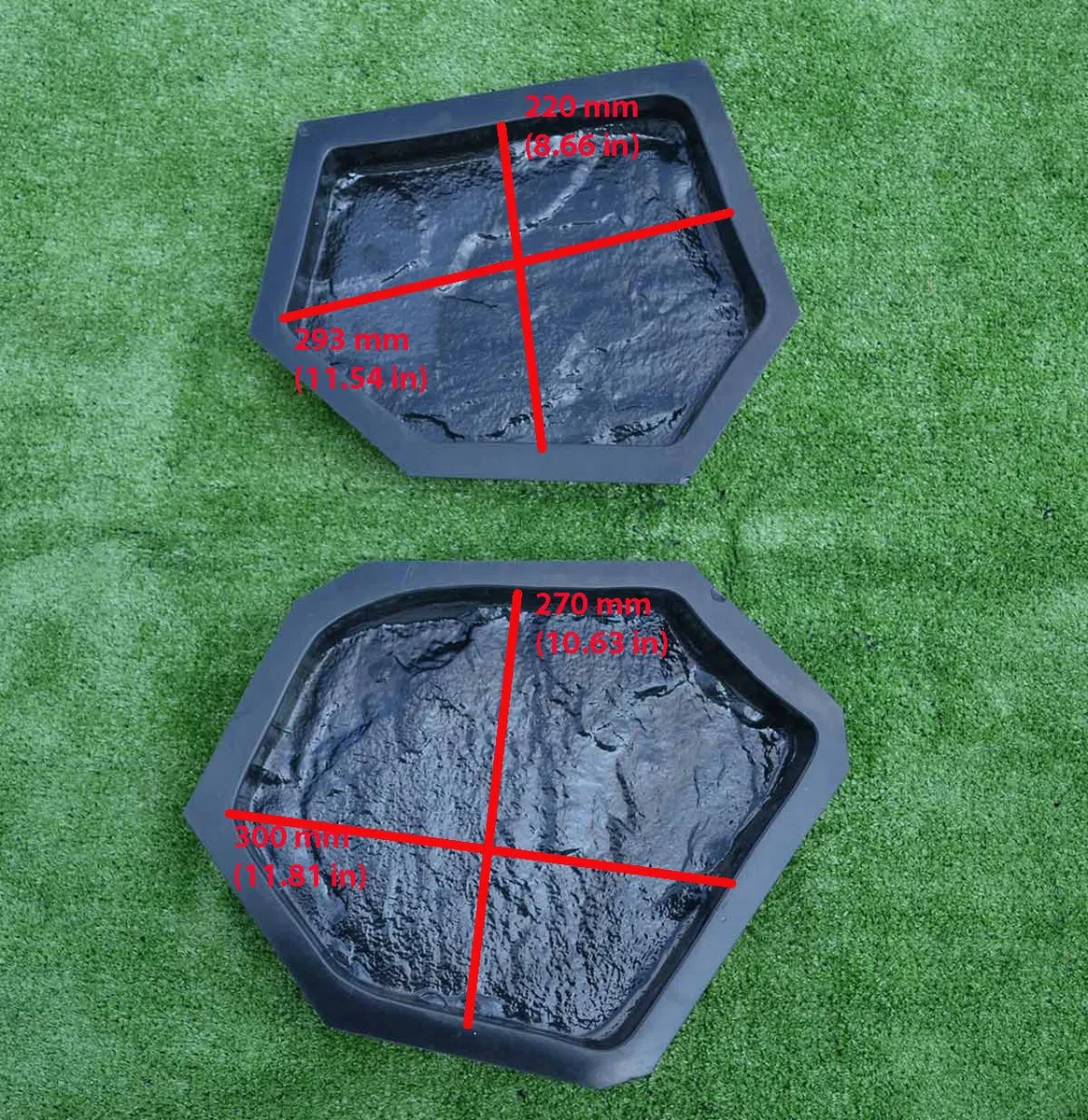 SvitMolds, #S34 Stampi per cemento, 6 pezzi, stampi in plastica, per pavimentazione fai da te effetto pietra, per vialetti e sentieri da giardino