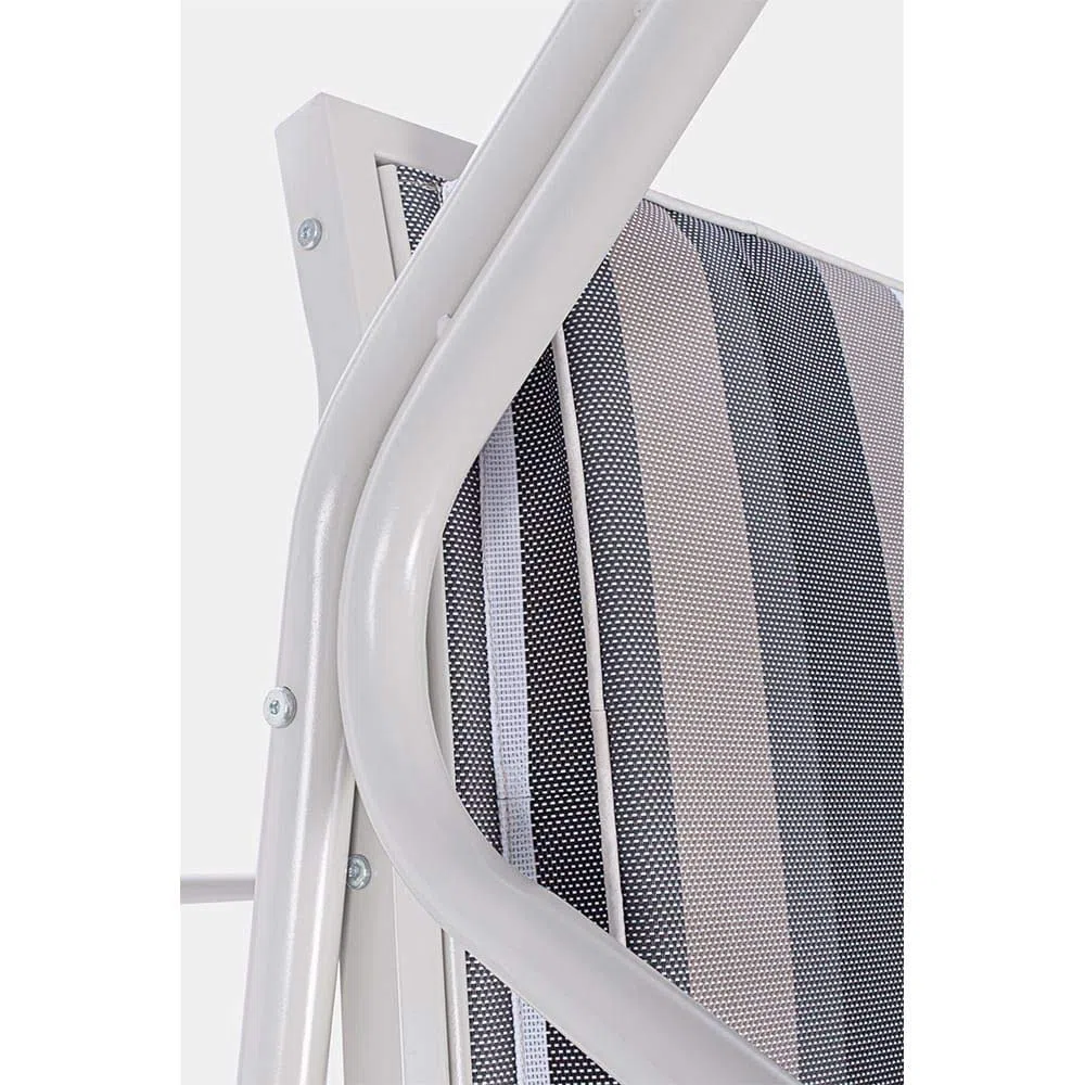 iperbriko Dondolo in Acciaio Due posti Avorio GRELY 145x120x h185 cm