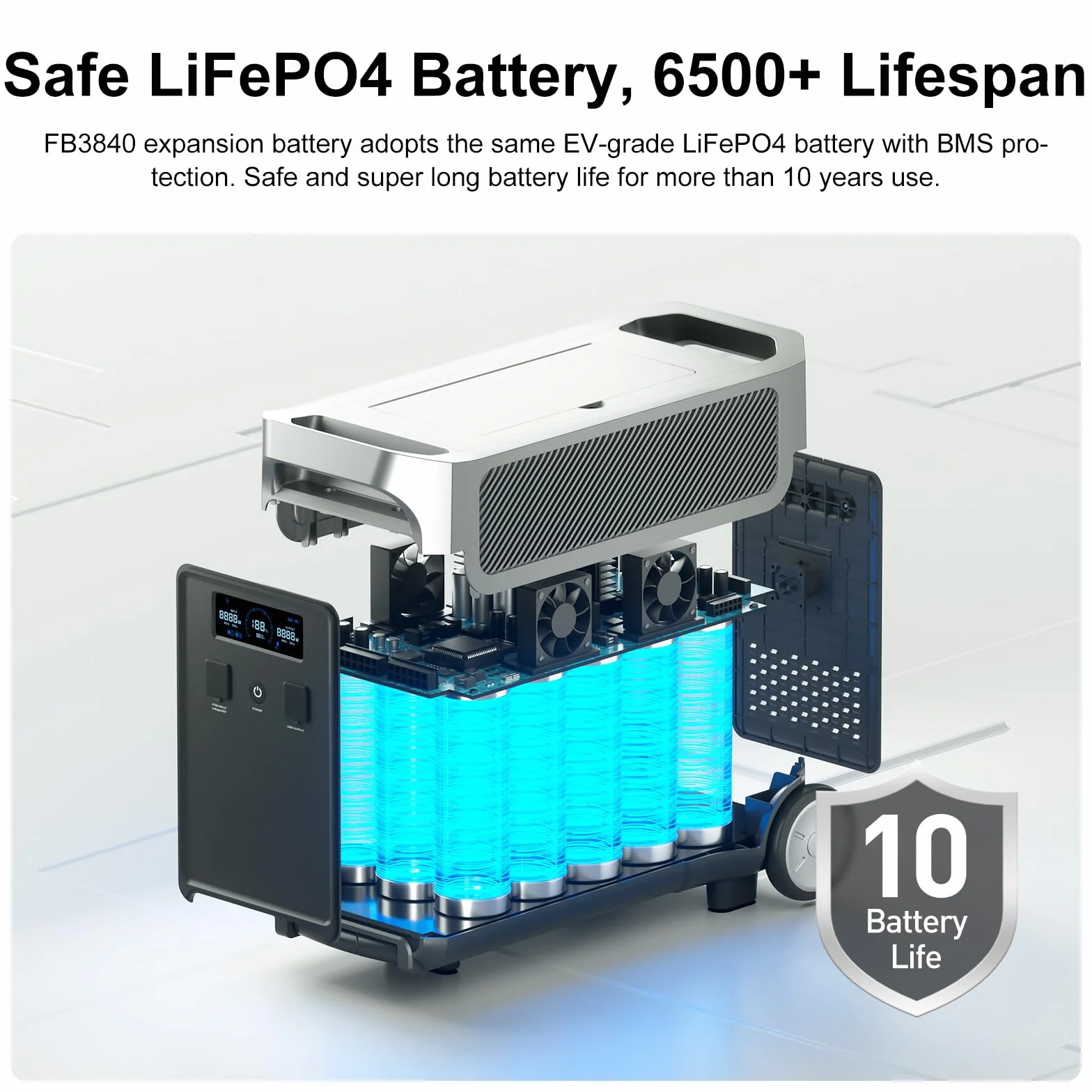 FOSSiBOT F3600 Pro Centrale Elettrica Portatile Pannello Solare 420W, Batteria LiFePO4 3840Wh, Espandibile 11,52kWh, Generatore Solare, Uscita CA 3600W Power station per Campeggio Famiglia