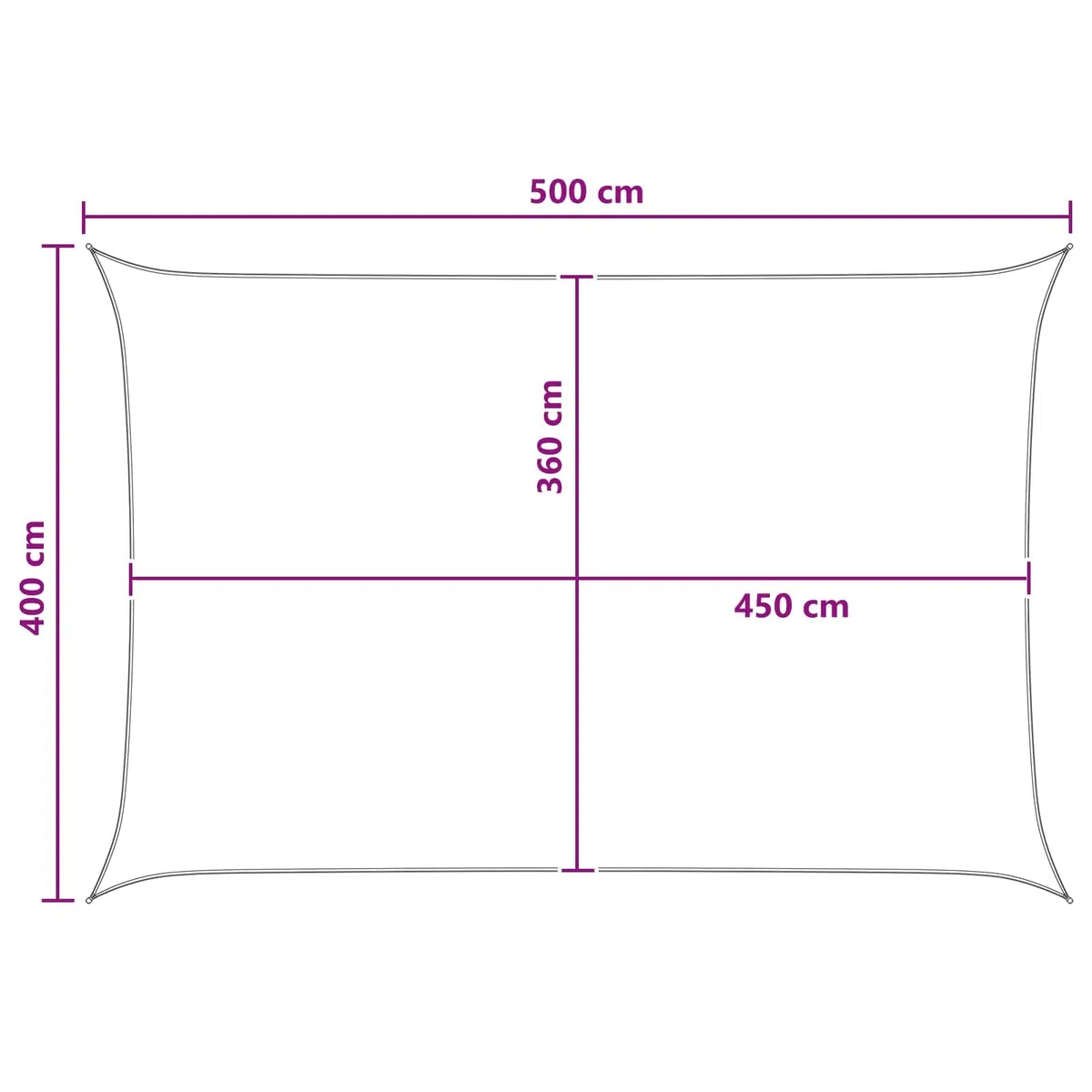 vidaXL Telo Ombra Blu e Bianco 4 x 5 m HDPE, Tenda moderna per giardino e terrazza, copertura sole, ombre, protezione UV, canopee per balconi