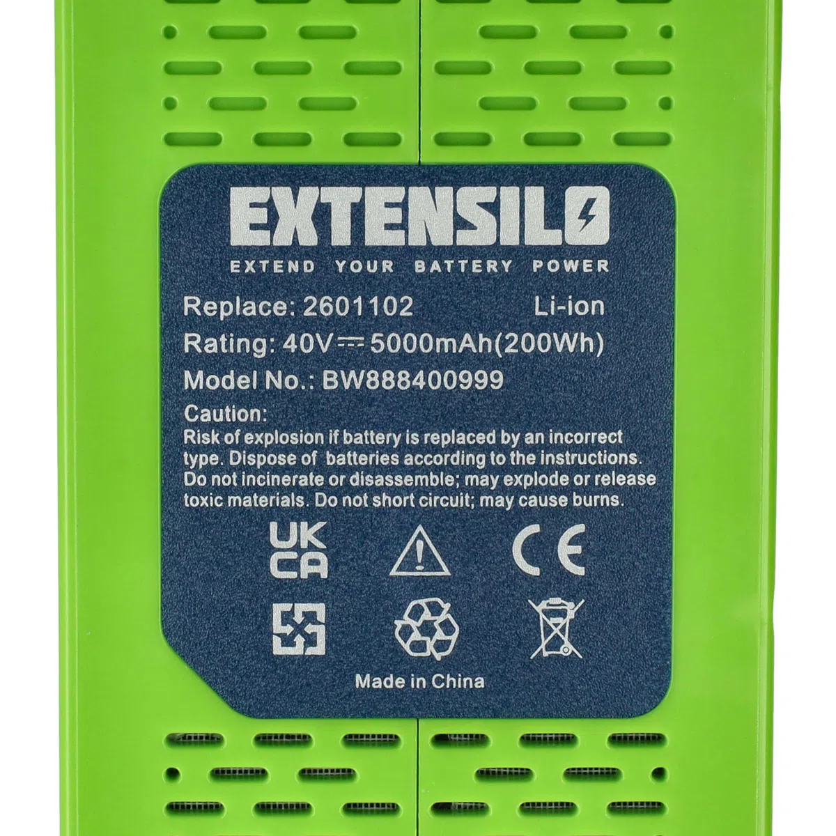 batteria sostituisce Greenworks 29472, 29662, 29252, 29282, 29302, 29462 per attrezzi giardinaggio attrezzi giardinaggio 5Ah 40V Li-Ion