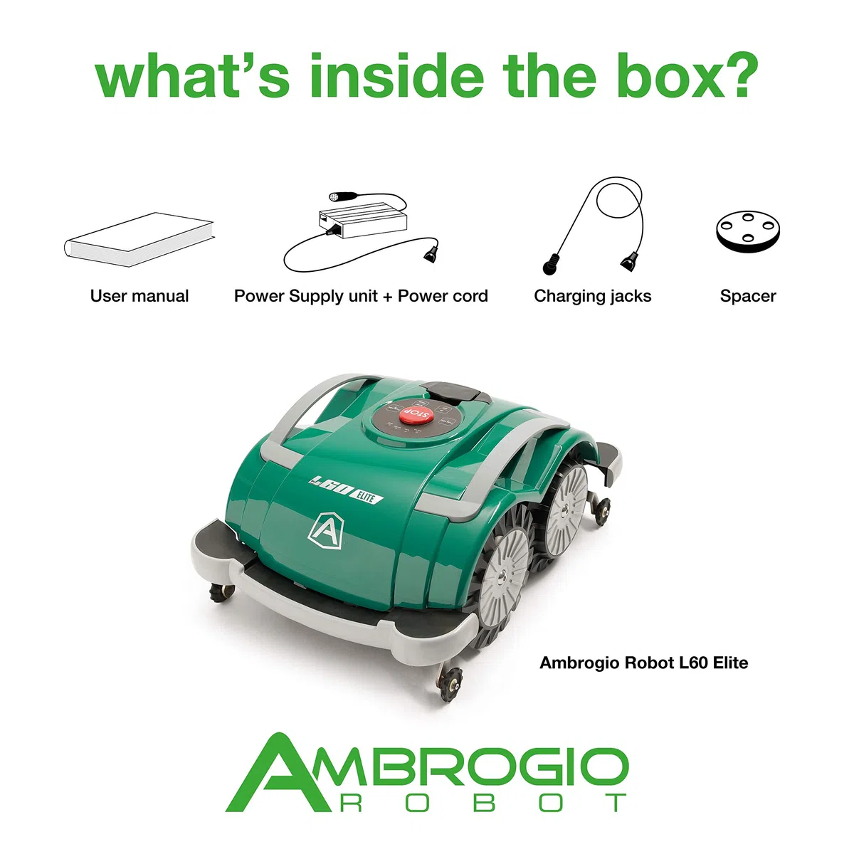 Ambrogio Robot Rasaerba Zucchetti Ambrogio L60 Robot, Verde, Fino a 200m2