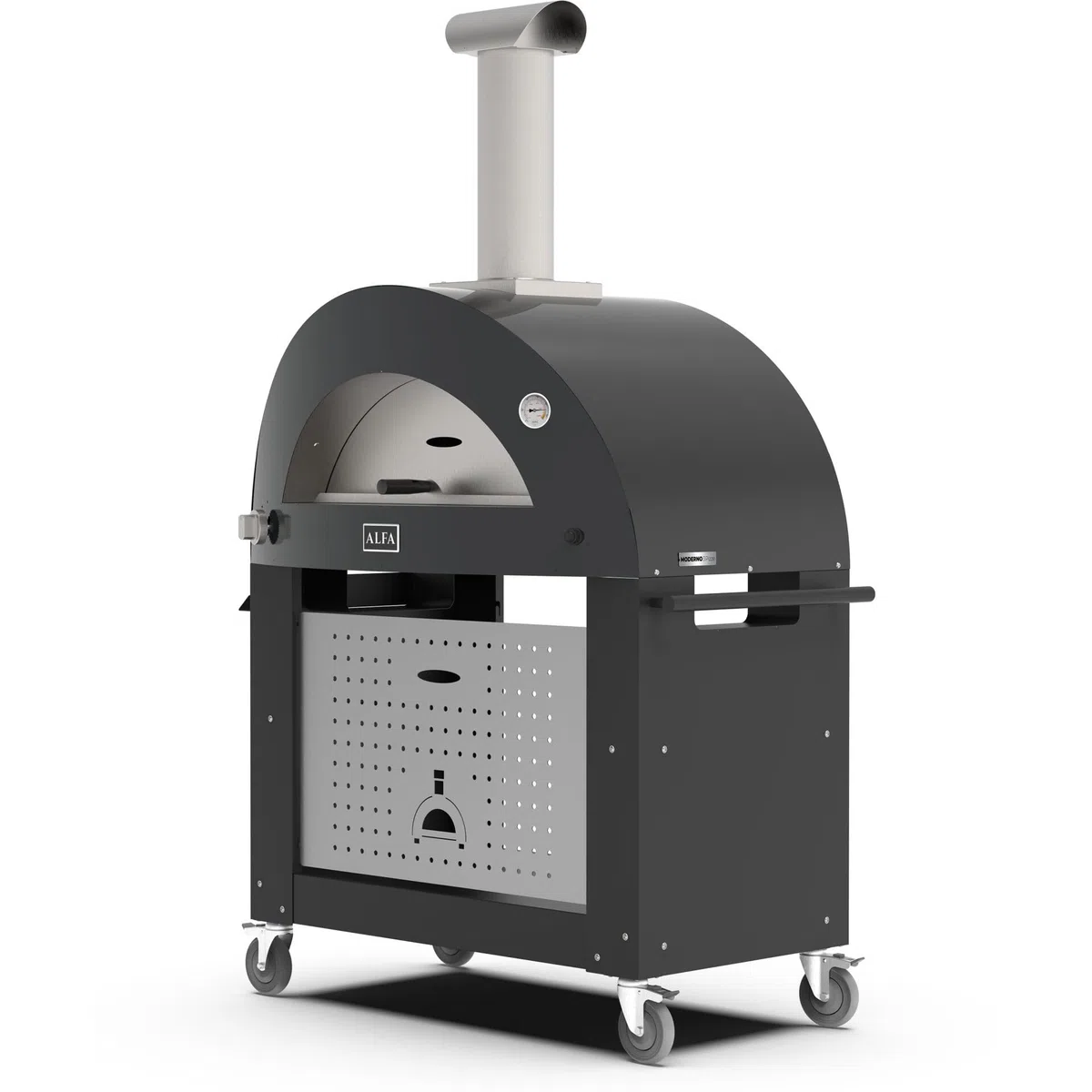 Alfa Forni Carrelli per barbecue e affumicatori della Marca Modello Base 3 Pizze Moderno Nero