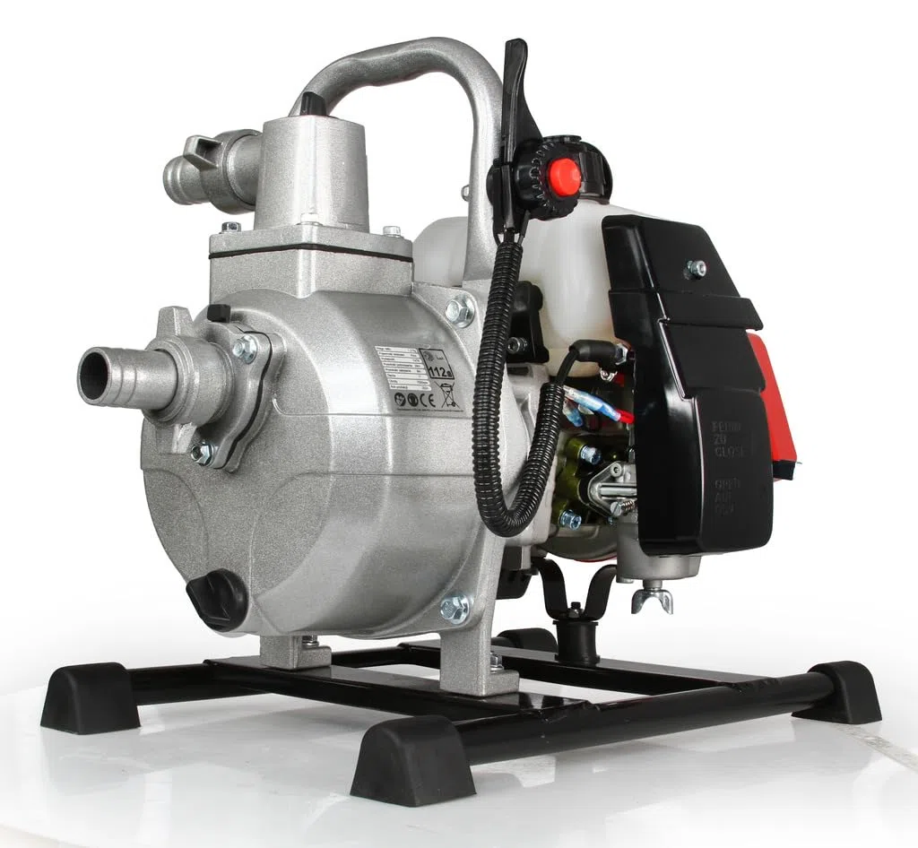 Motopompa a Scoppio 1" | 8.000 Litri/ora | Motore 2 Tempi Monocilindrico | 2 kW | Prevalenza 25 m | Profondità Aspirazione 8 m | 7000 Giri/min