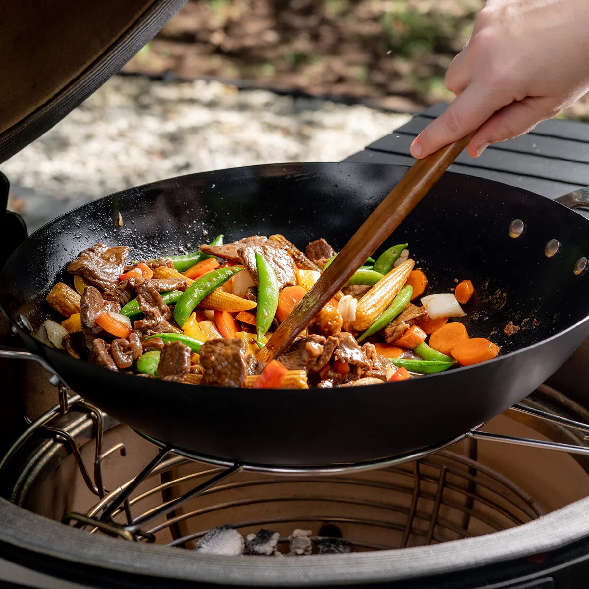 Kamado Joe Karbon Acciaio al carbonio Wok per Classic Joe e Big Joe Grills